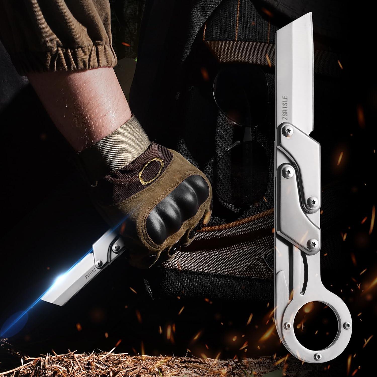 Cuchillo Plegable Zsrisle SBX Acero 17.78 cm Táctico Plata