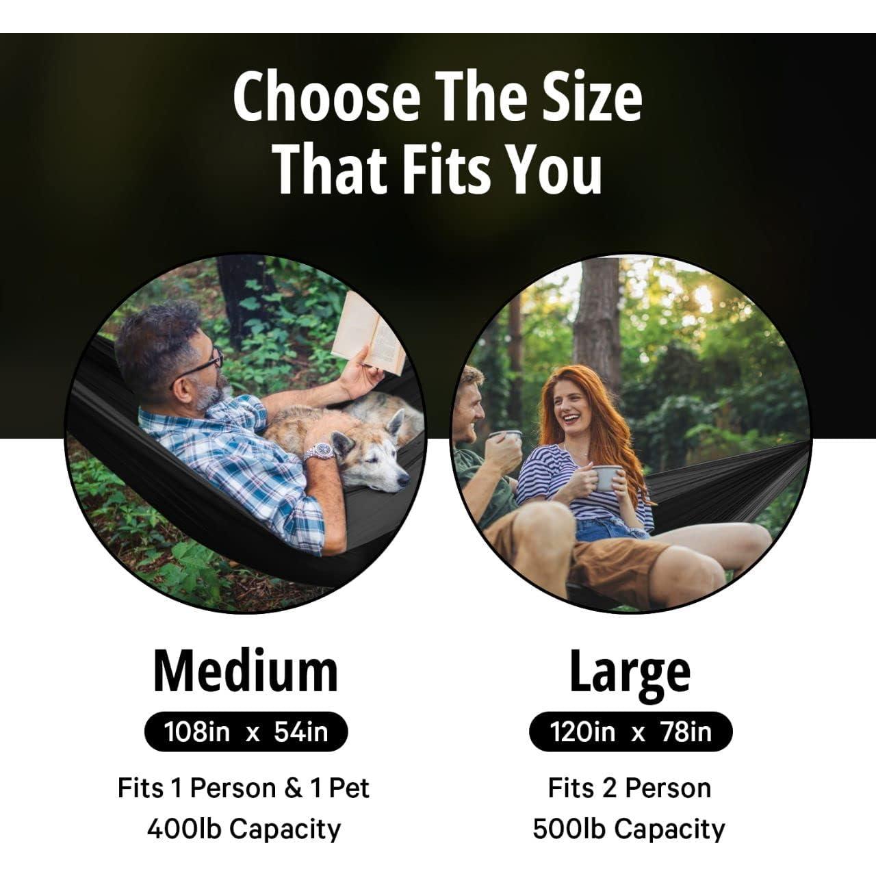 Hamaca Camping Vigel Doble XL 226kg Nylon Portátil