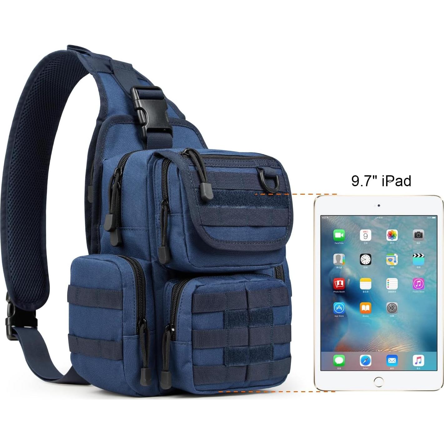 Bolsa Táctica EDC G4Free Bandolera Ajustable 7L Azul