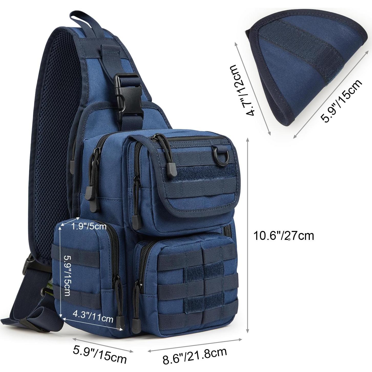 Bolsa Táctica EDC G4Free Bandolera Ajustable 7L Azul