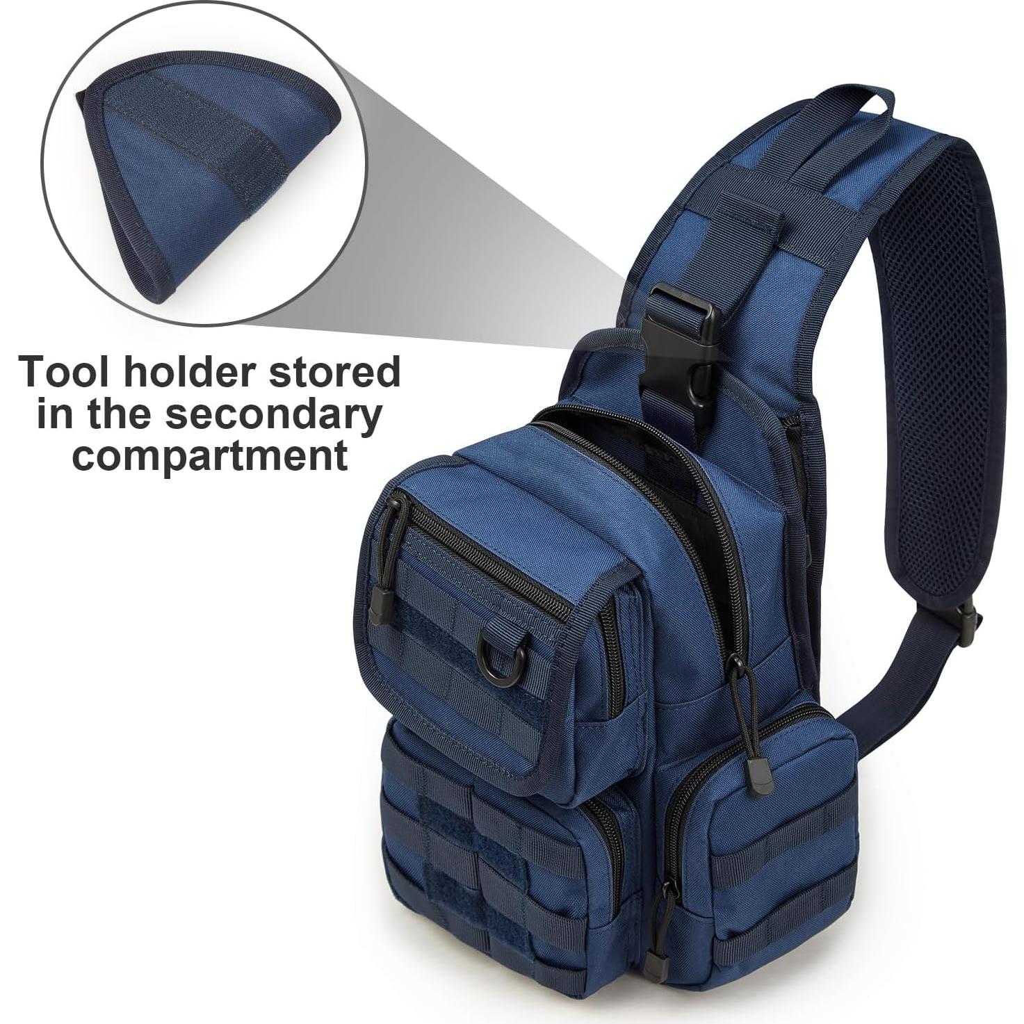 Bolsa Táctica EDC G4Free Bandolera Ajustable 7L Azul