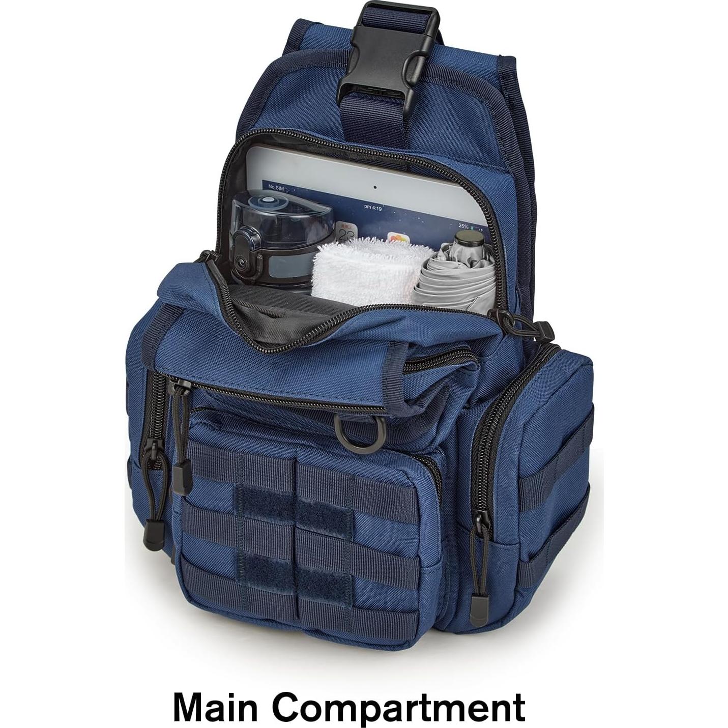 Bolsa Táctica EDC G4Free Bandolera Ajustable 7L Azul