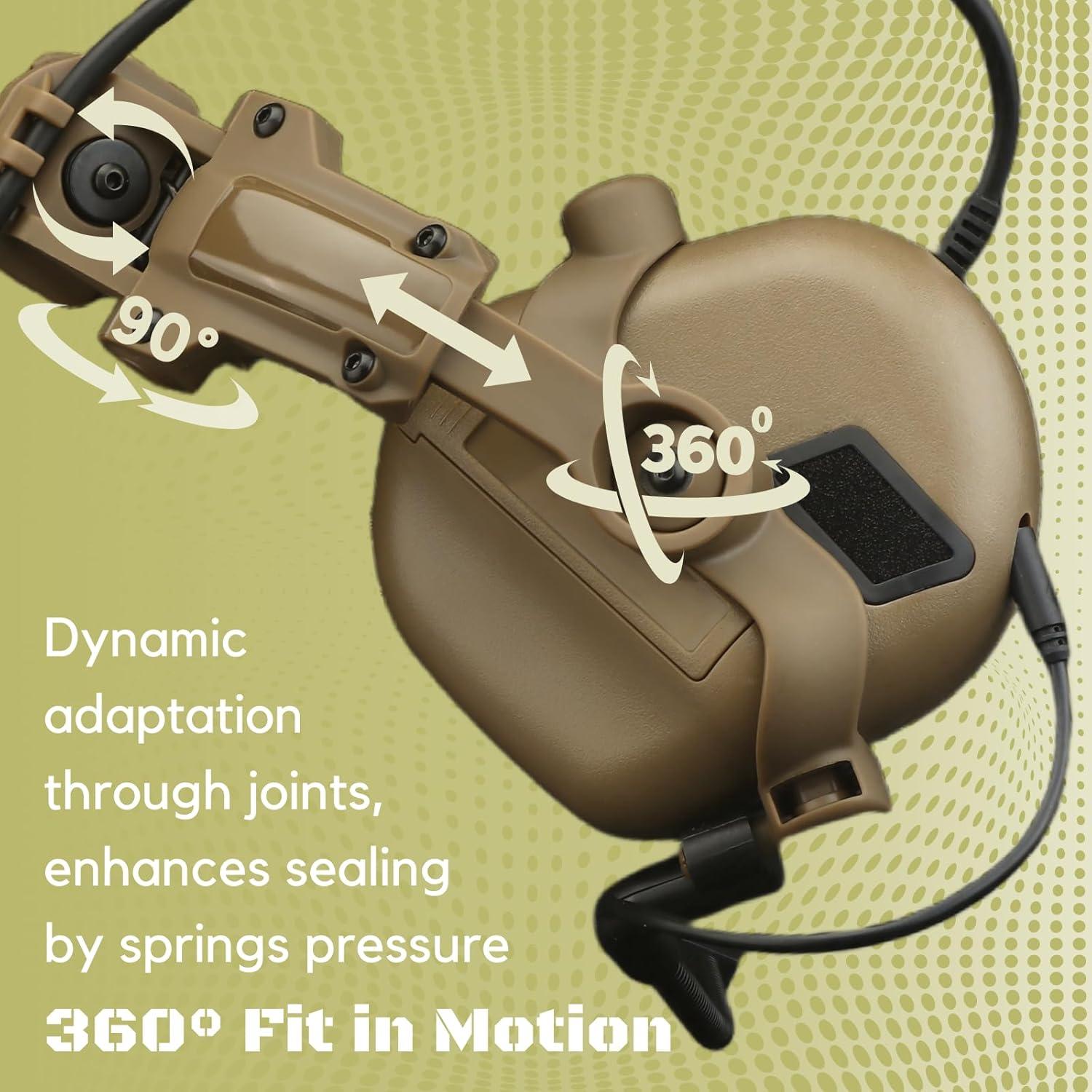 Soporte de Auriculares Táctico DÉJAME SER M2 Nylon Oliva Drab