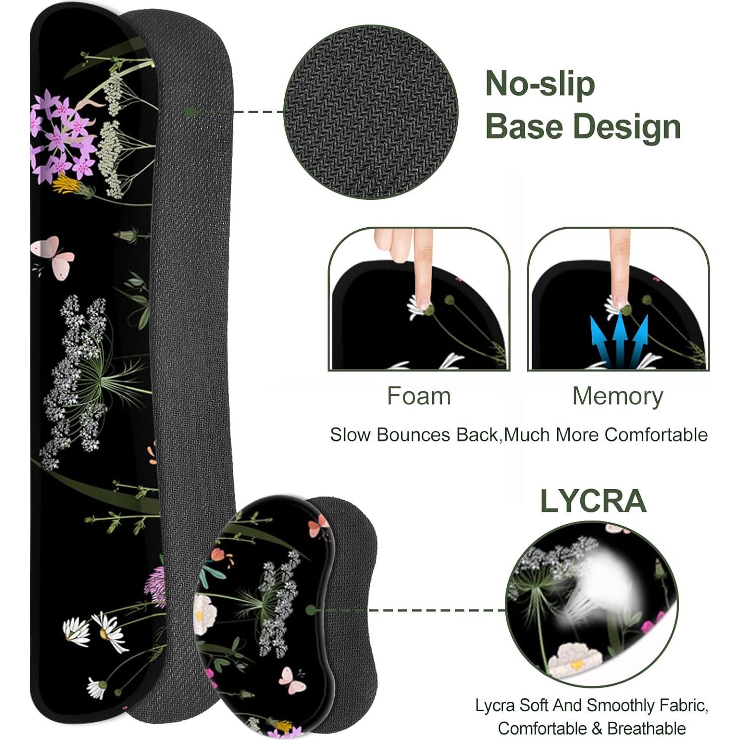 Alfombrilla de Escritorio XXL Lauspuck con Reposamuñecas Ergonómico