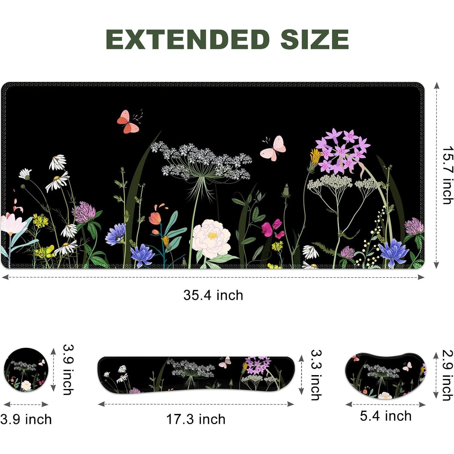 Alfombrilla de Escritorio XXL Lauspuck con Reposamuñecas Ergonómico