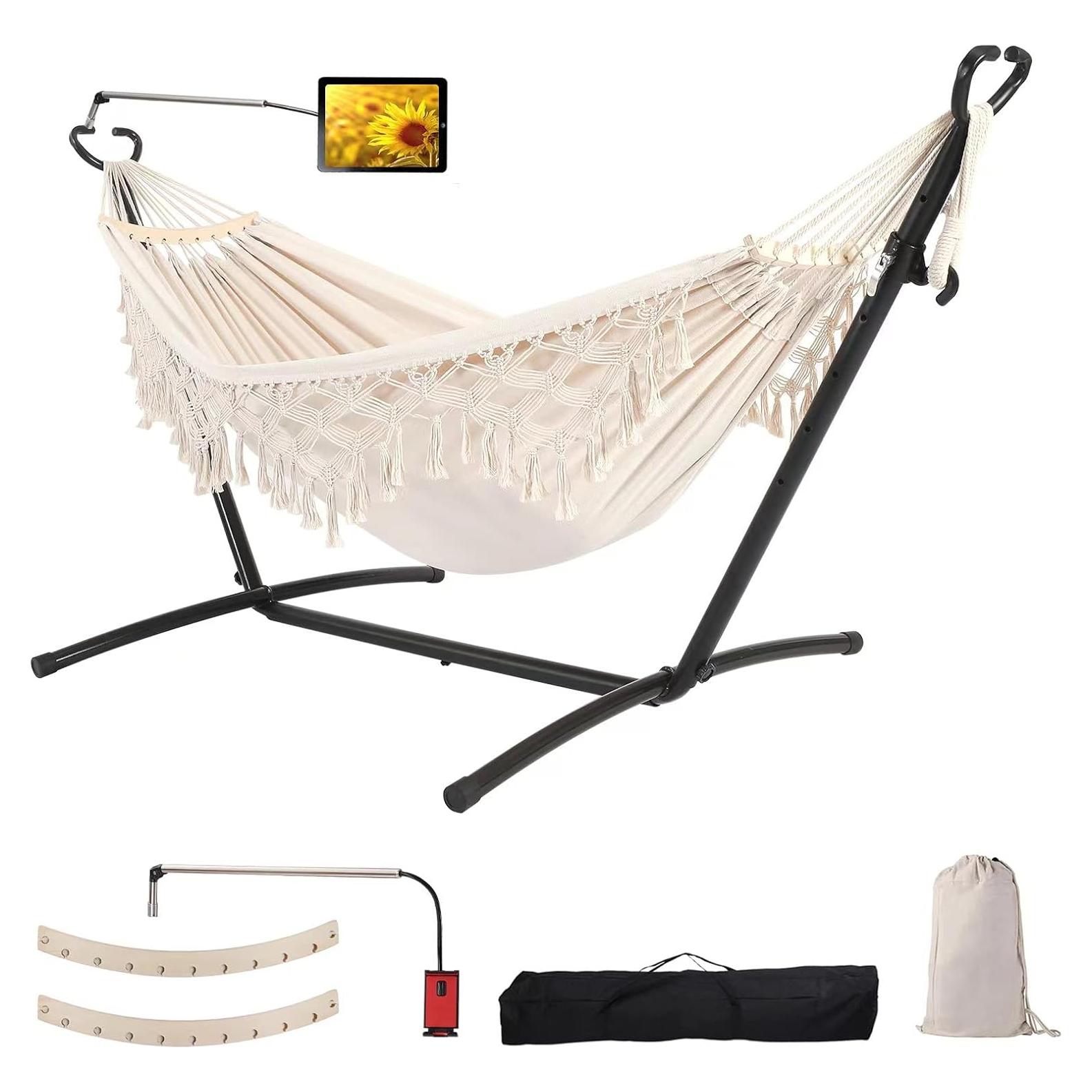 Hamaca Doble SXSEAGLE 2022 Beige con Soporte y Funda