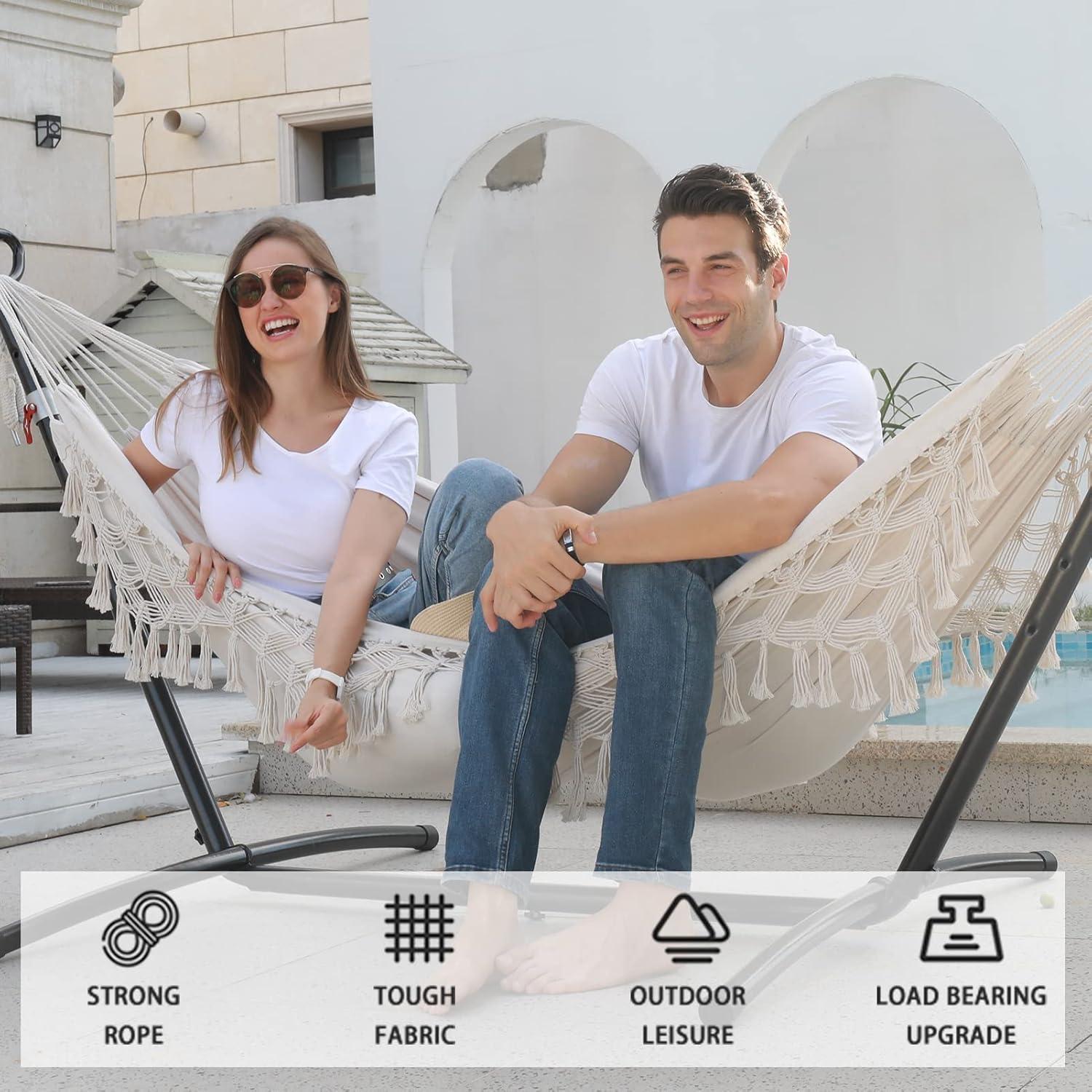 Hamaca Doble SXSEAGLE 2022 Beige con Soporte y Funda