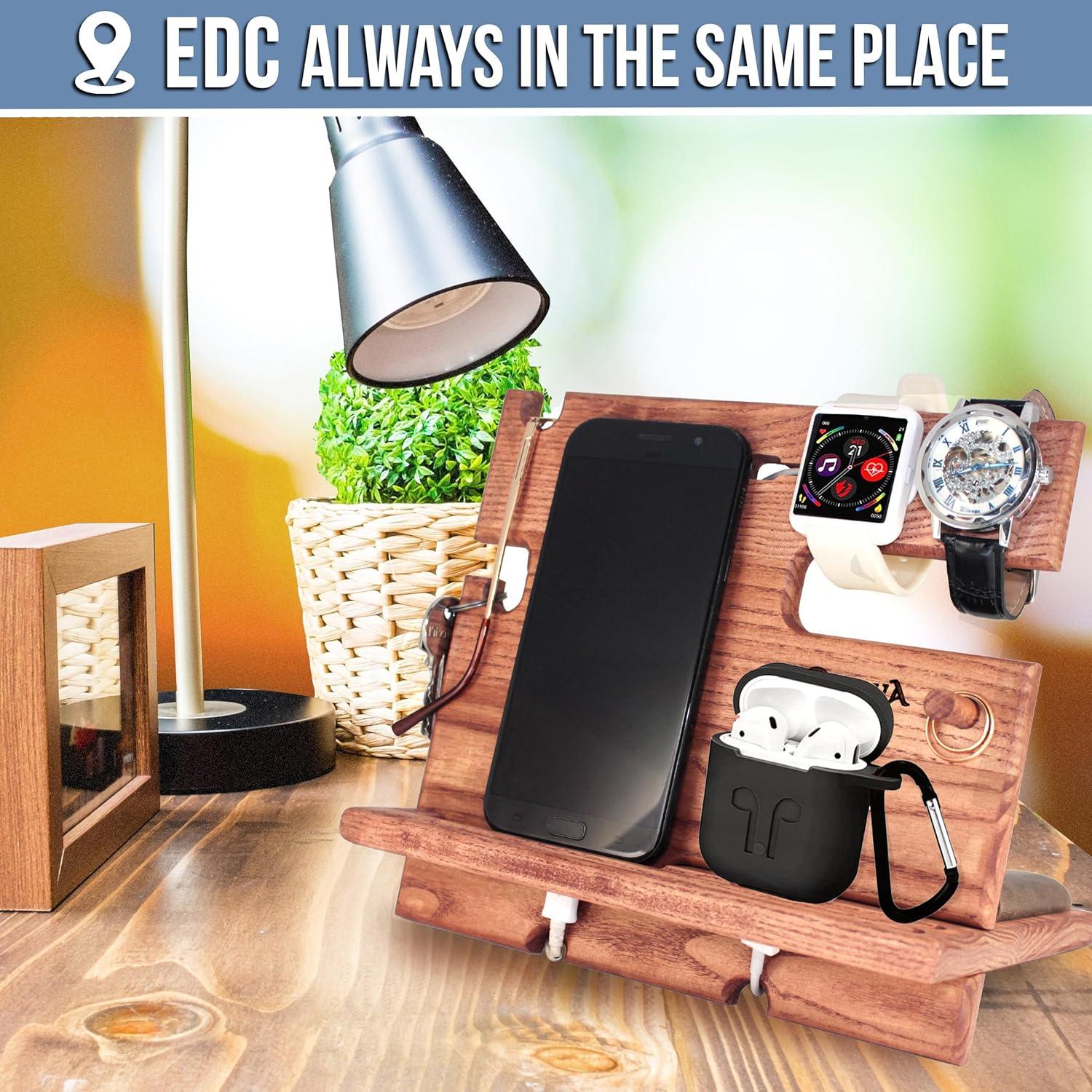 Estación de Acoplamiento BarvA de Madera Natural para Teléfonos