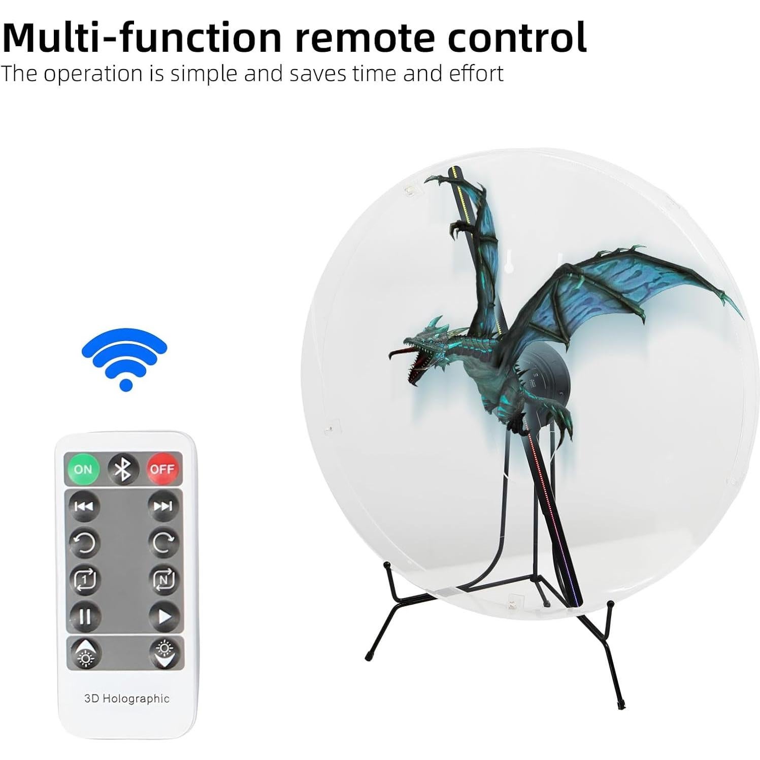 Ventilador 3D Holográfico Missyou 54 cm con Control Remoto y WiFi