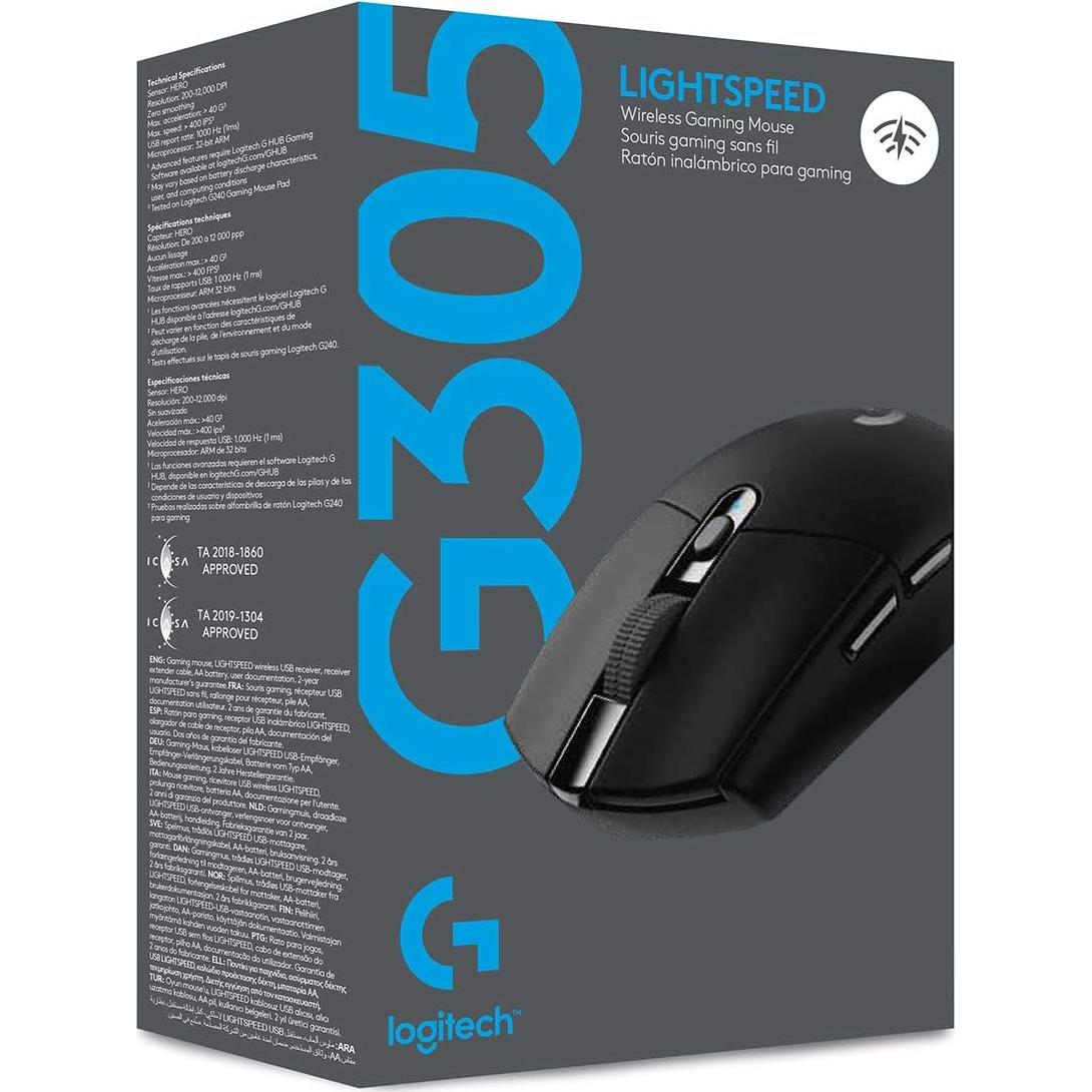 Logitech G305 Ratón Inalámbrico para Juegos 12K DPI Negro