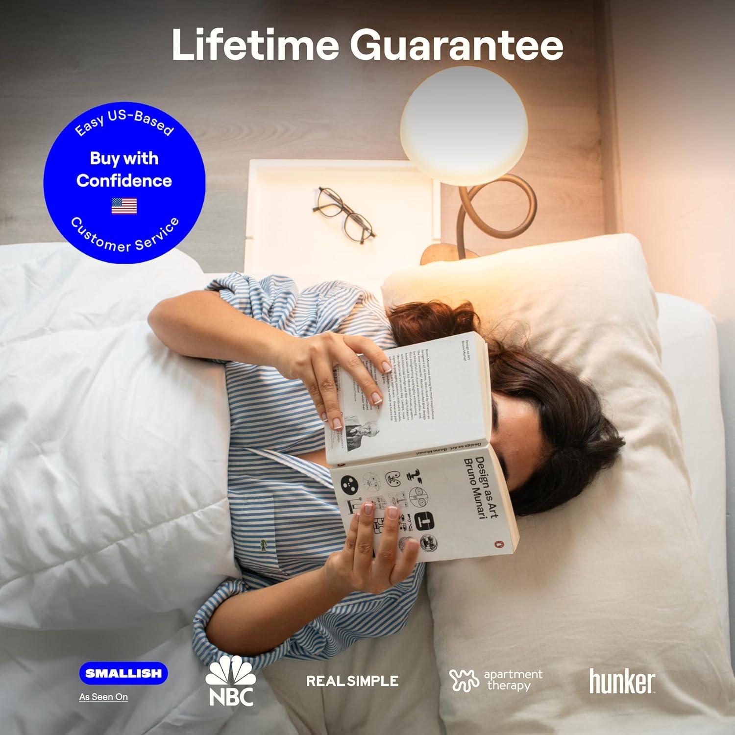 Shroommate Clip On Light and Bedside Table Lamp, Reading Light, Night Light for Kids Nursery, Clip on for Desk, Bed Headboard, Multicolor Changing LEDs Lights, Adapter Included (Black)