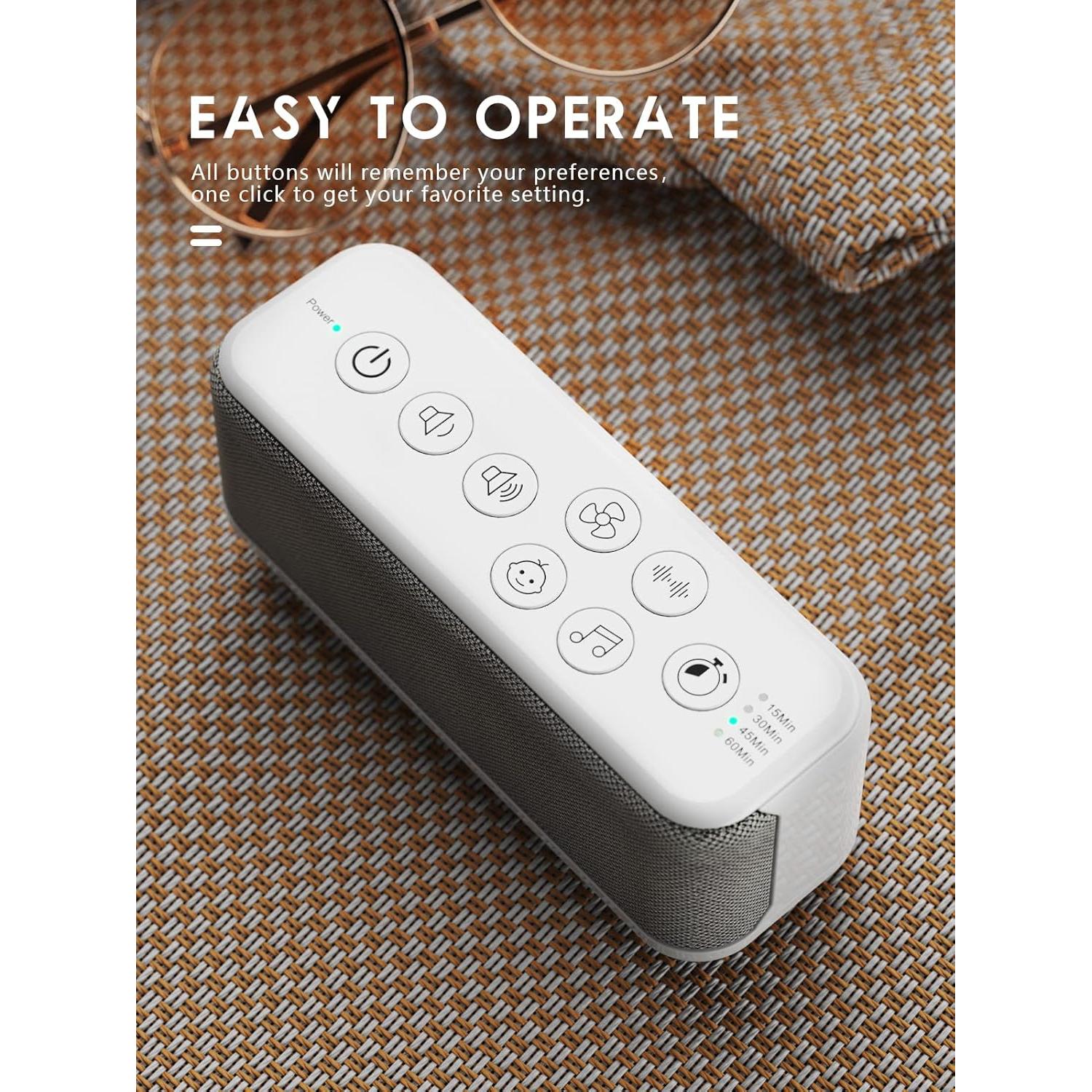 Máquina de Sonido OnLyee Recargable con 42 Sonidos Relajantes