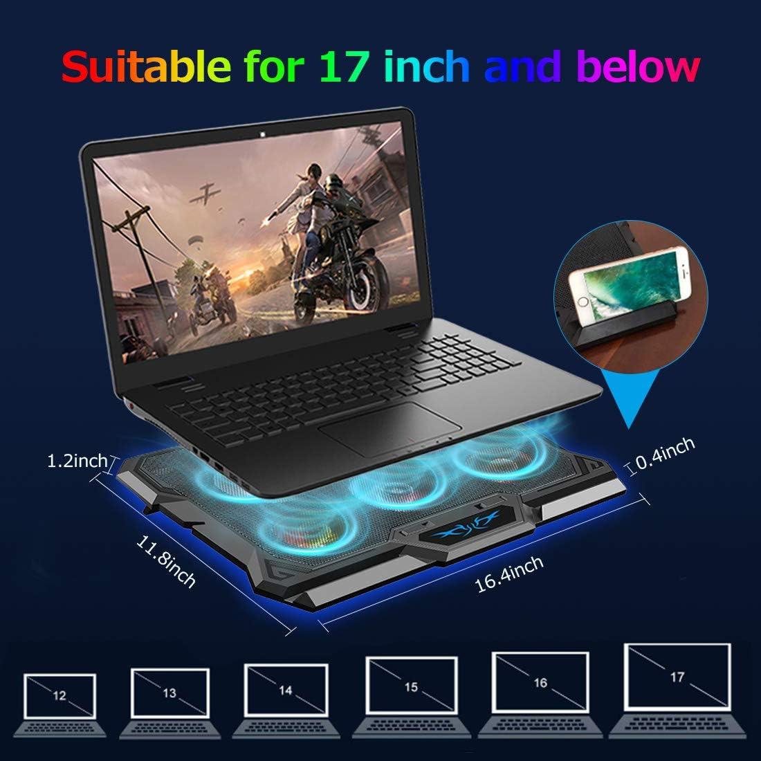 Base de Enfriamiento para Laptop LIANGSTAR 15.6-17" 6 Ventiladores RGB