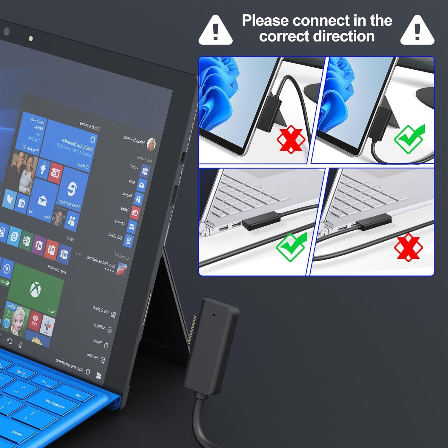 Microsoft Surface Docking Station with Triple Displays 2 HDMI+VGA, 12 in 1 Surface Dock for Surface Pro 11/10/9/8/X/7/6/5/4/3, Surface Laptop 6/5/4/3/2/1, Surface Laptop Go 3/2/1, Surface Book