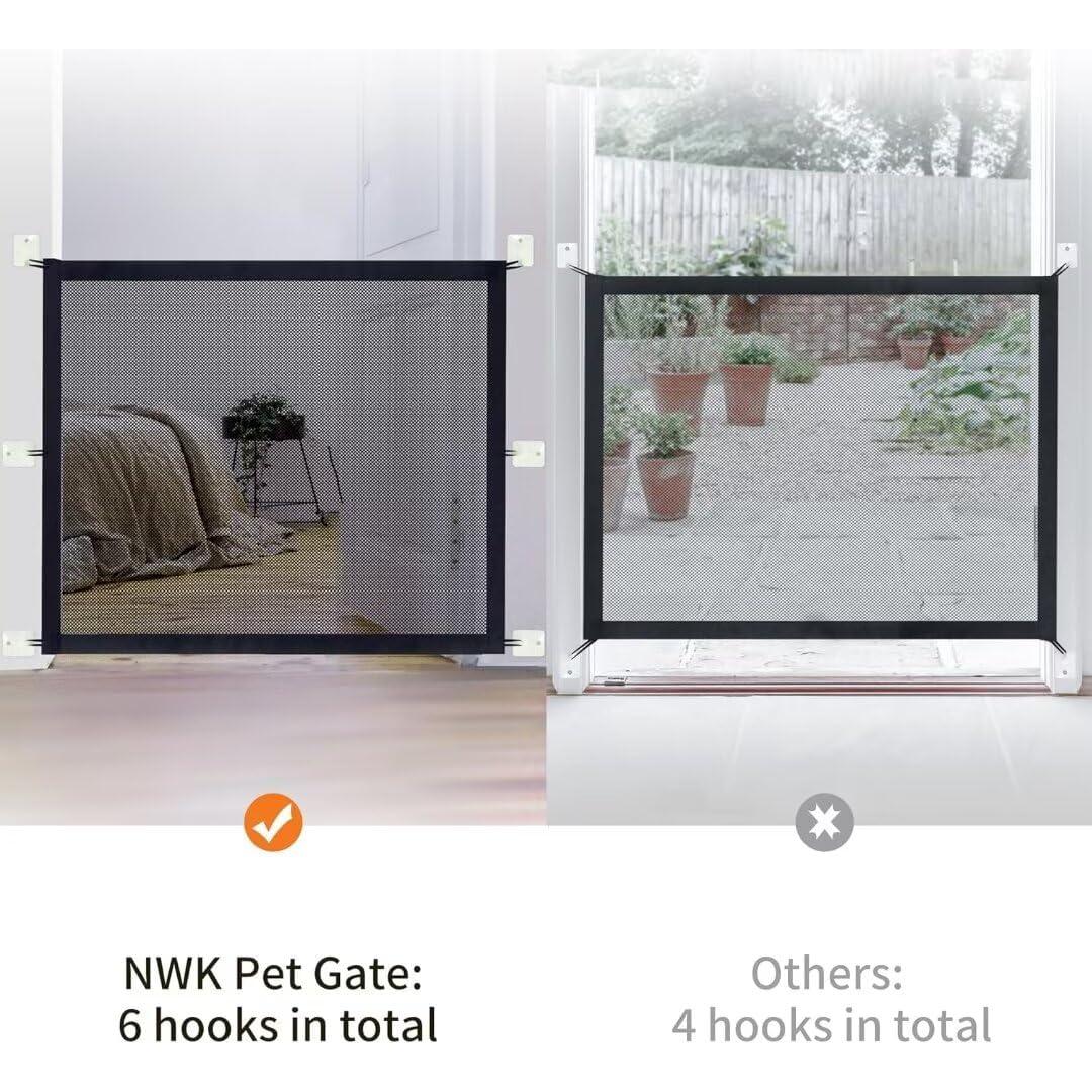 Puerta Mágica NWK para Mascotas 88.9x76.2 cm 6 Ganchos