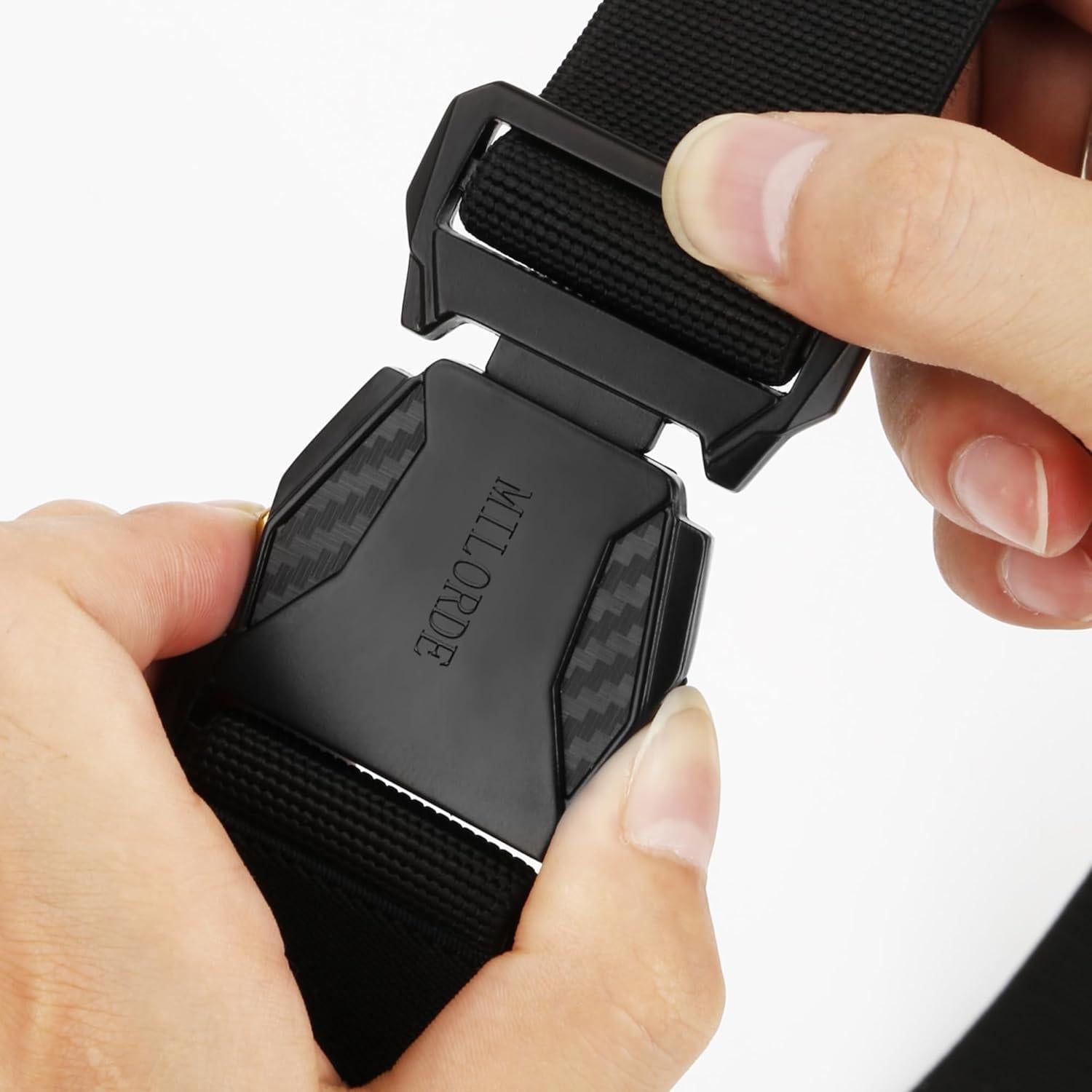 Cinturón Táctico Milorde para Hombres, Nylon Ajustable