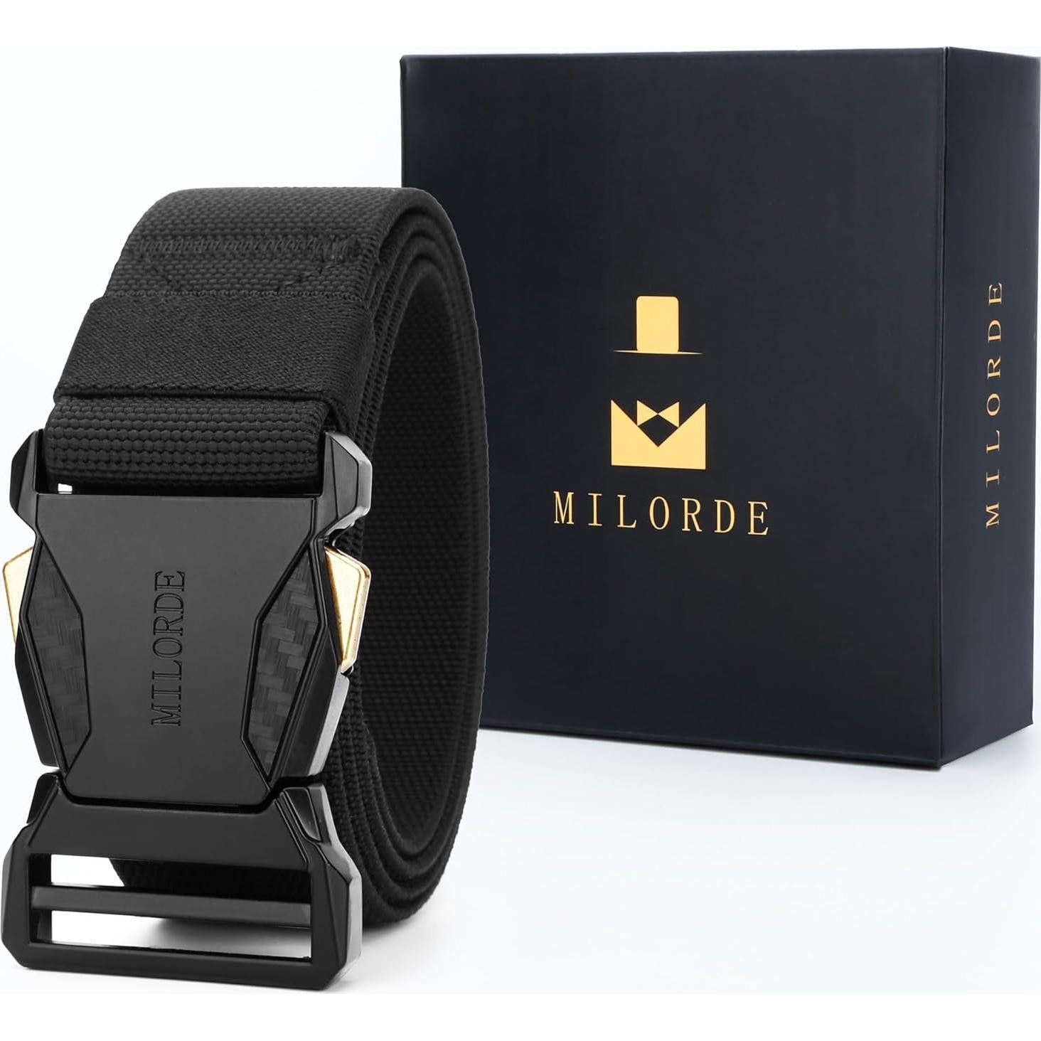 Cinturón Táctico Milorde para Hombres, Nylon Ajustable