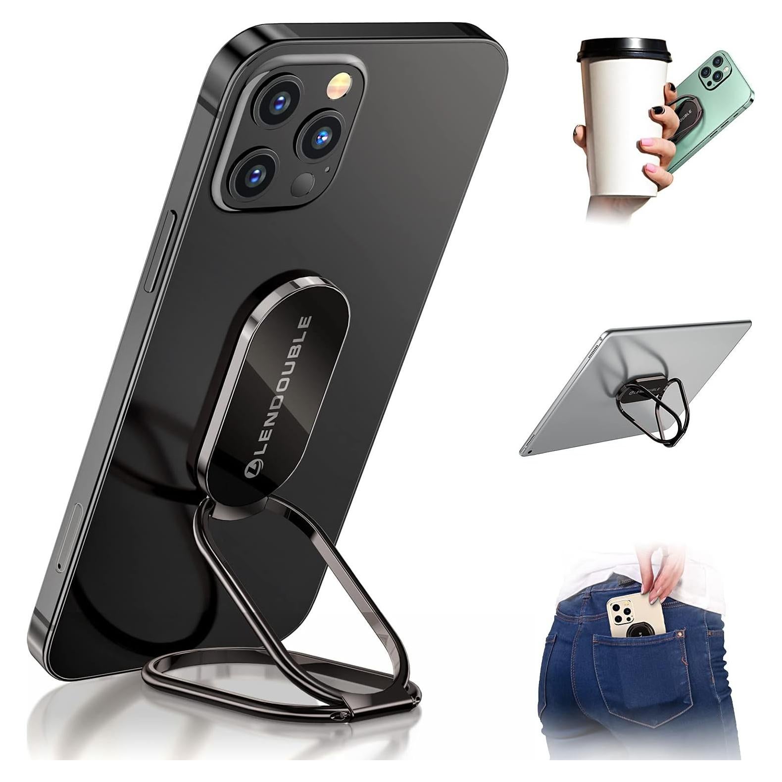 Soporte Plegable para Teléfono LENDOUBLE Negro 360° Ajustable