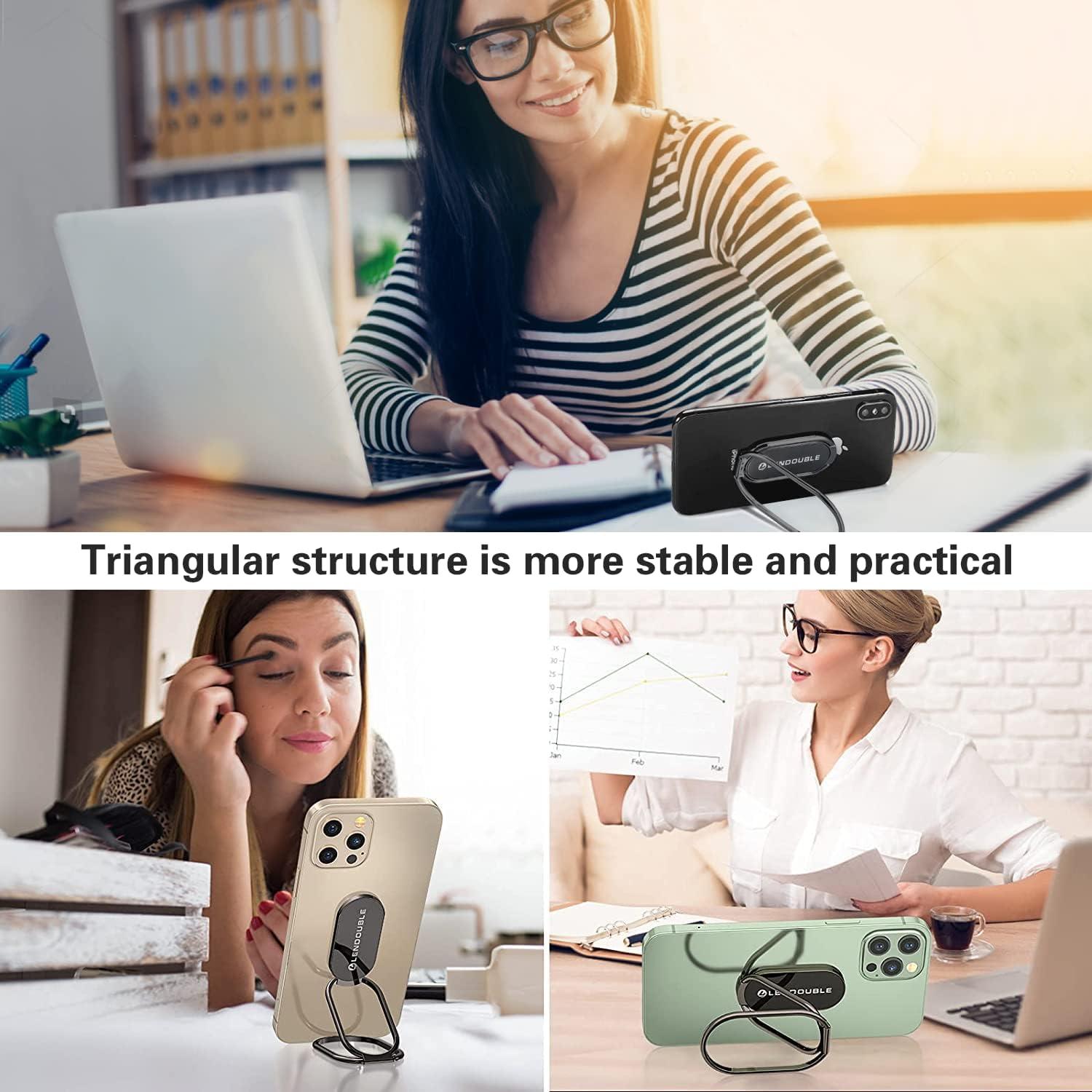 Soporte Plegable para Teléfono LENDOUBLE Negro 360° Ajustable