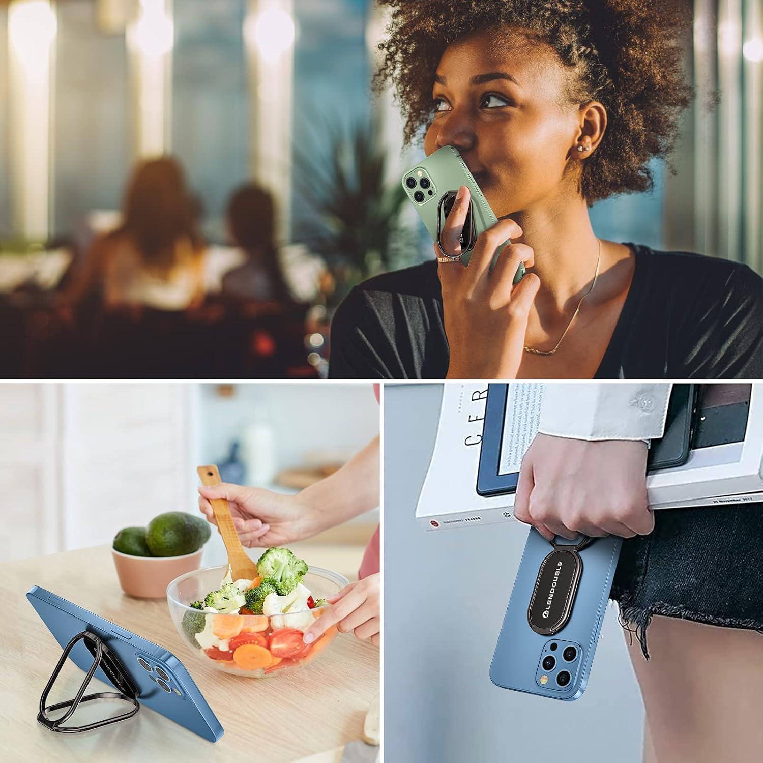 Soporte Plegable para Teléfono LENDOUBLE Negro 360° Ajustable