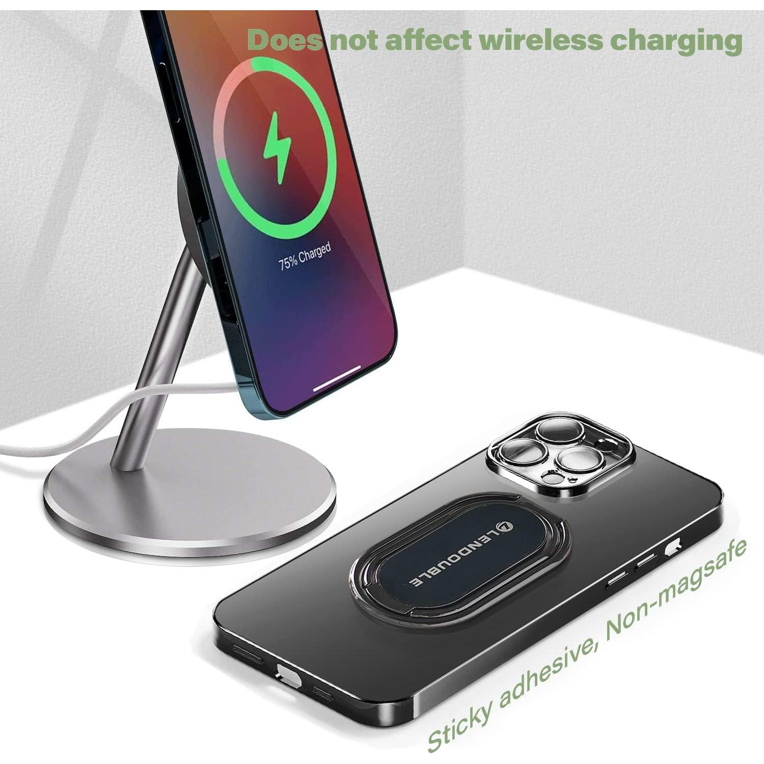 Soporte Plegable para Teléfono LENDOUBLE Negro 360° Ajustable