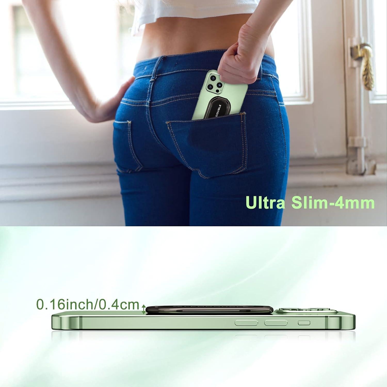 Soporte Plegable para Teléfono LENDOUBLE Negro 360° Ajustable