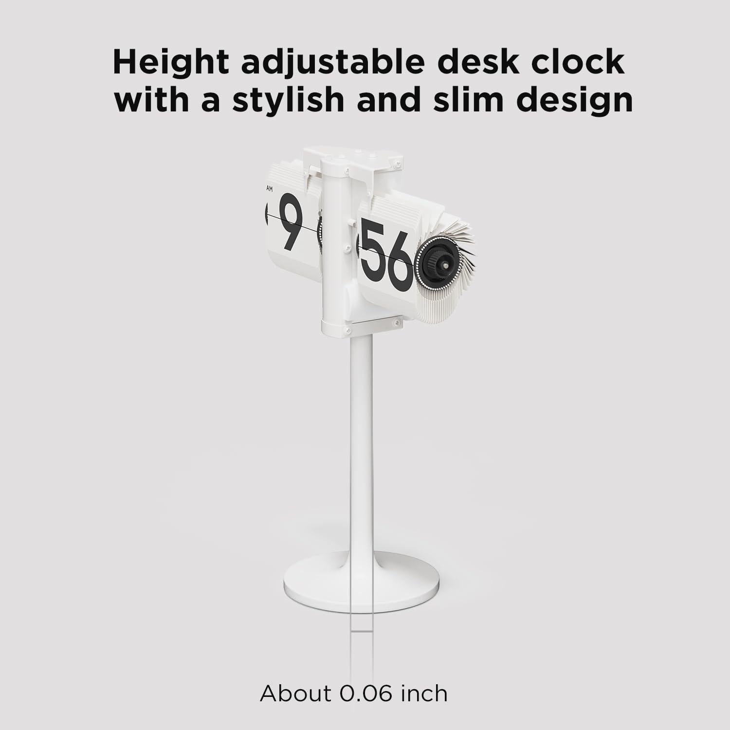 Reloj de Mesa Flip Analógico Mooas MC-F2 Negro Ajustable