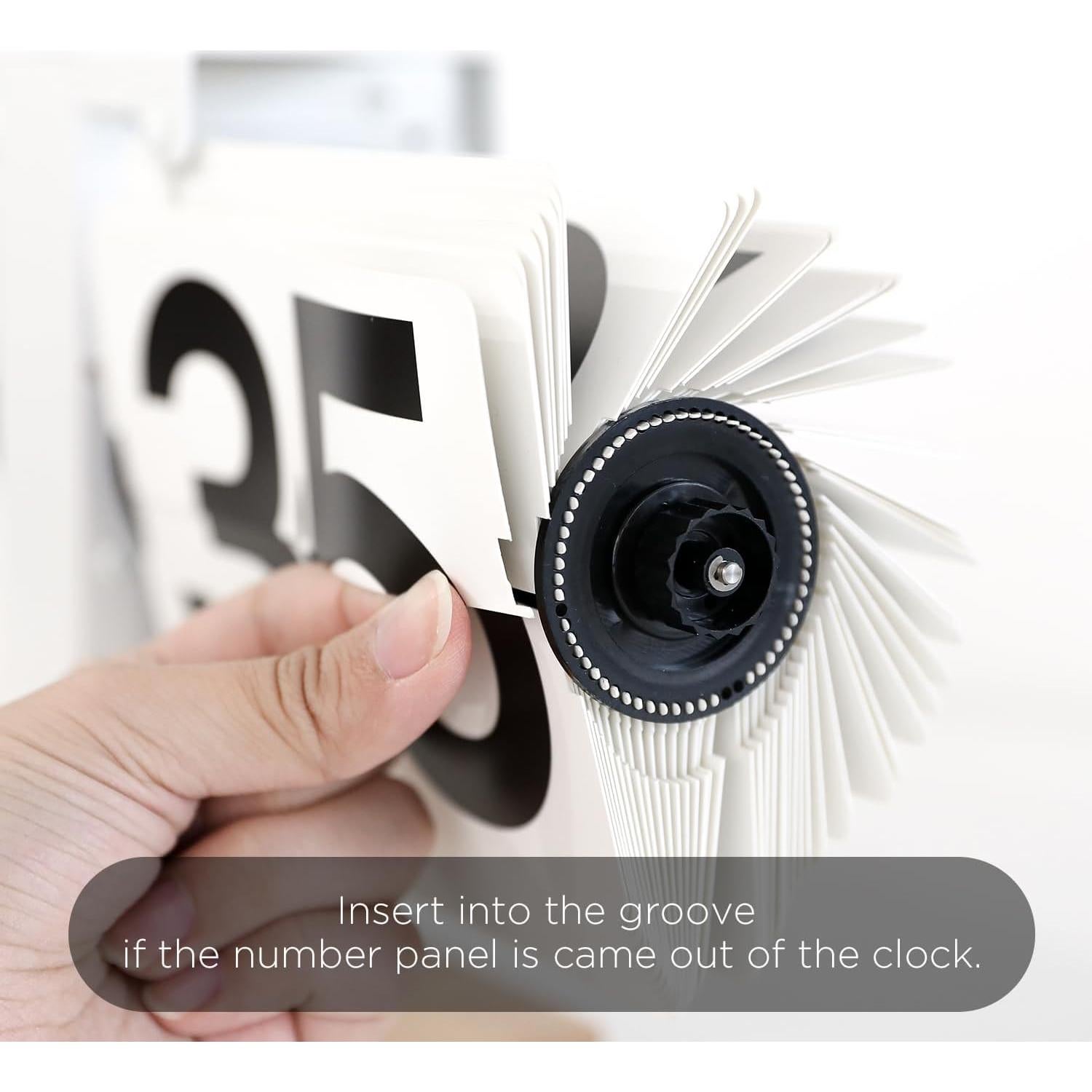 Reloj de Mesa Flip Analógico Mooas MC-F2 Negro Ajustable