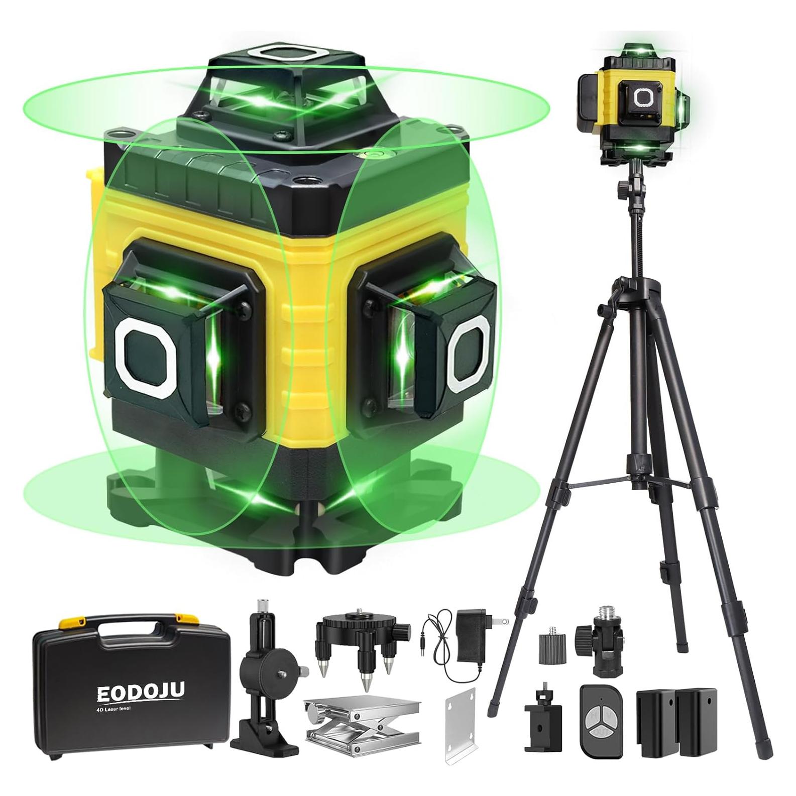 Nivel Láser Autonivelante EODOJU 4D Verde 16 Líneas 360°