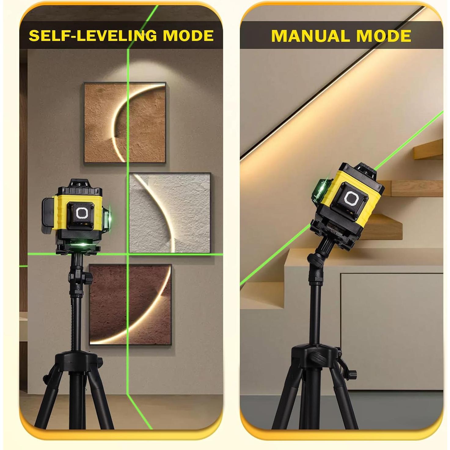 Nivel Láser Autonivelante EODOJU 4D Verde 16 Líneas 360°