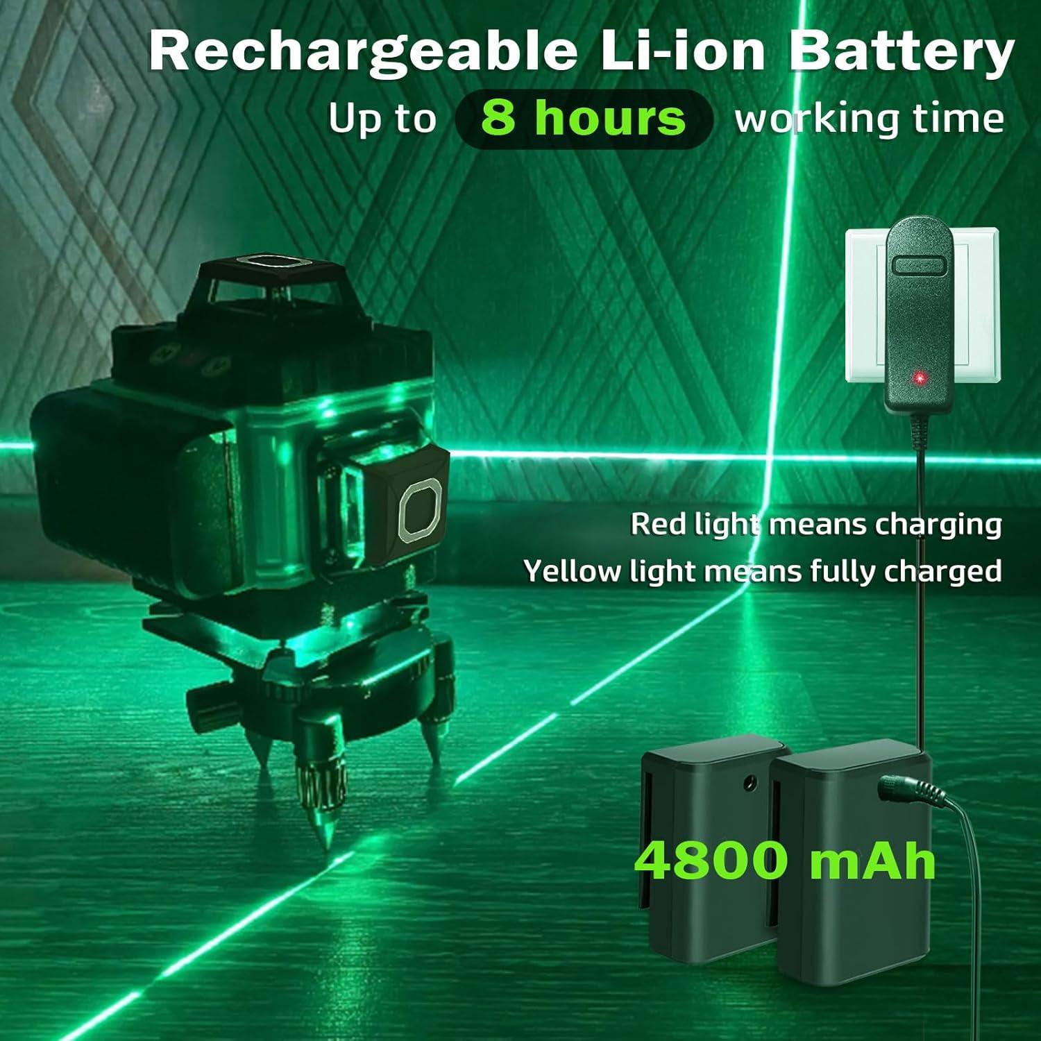 Nivel Láser Autonivelante EODOJU 4D Verde 16 Líneas 360°