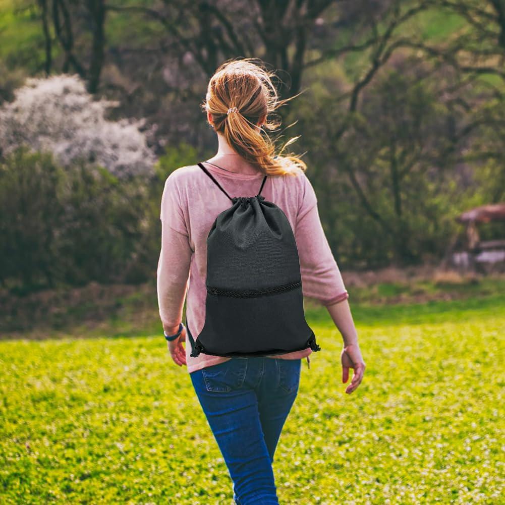 Mochila de Cuerda HOLYLUCK Negra para Gimnasio y Viaje