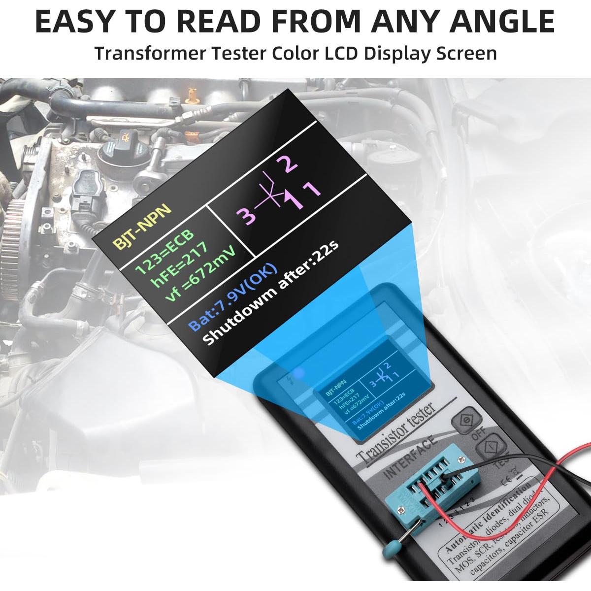 Medidor LCR diymore A1_GXRB0026-AAA, probador de transistores