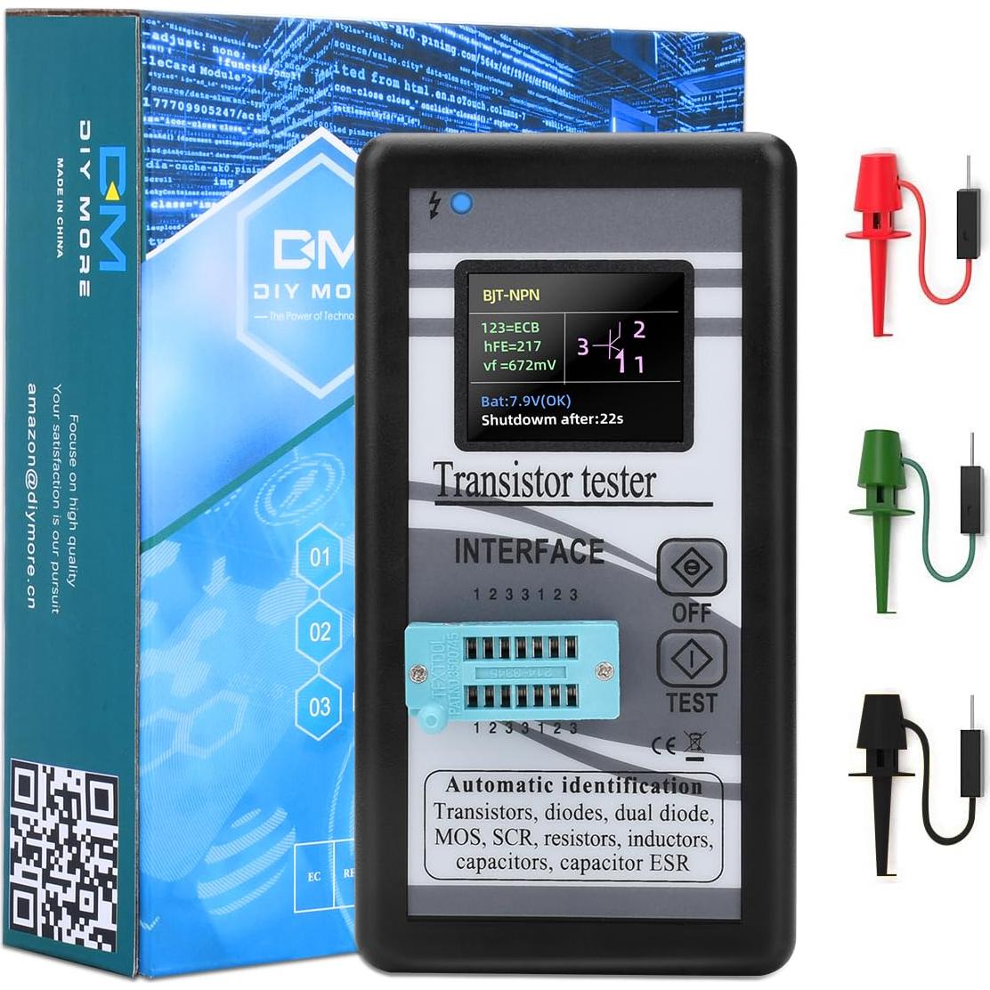 Medidor LCR diymore A1_GXRB0026-AAA, probador de transistores