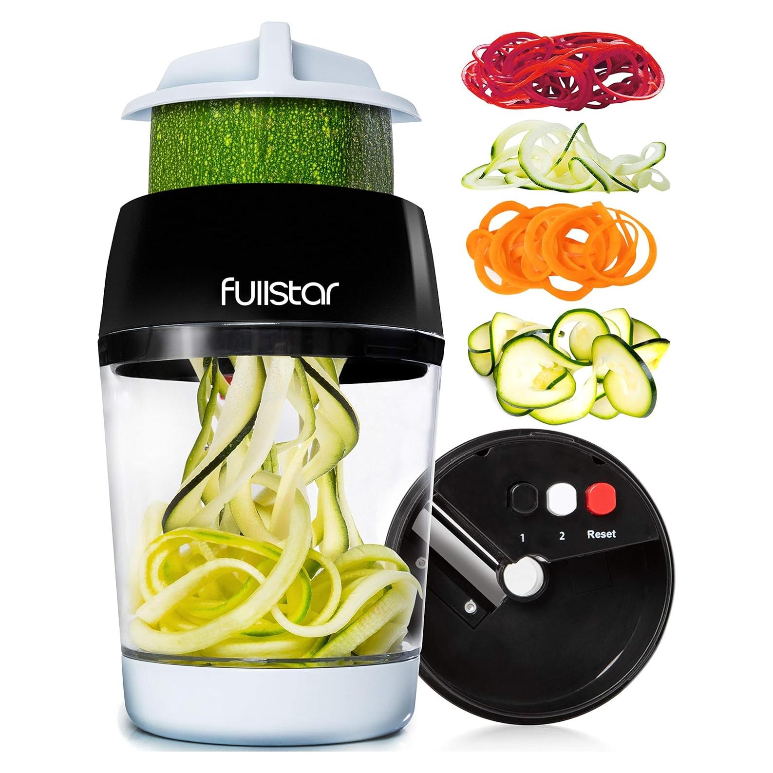 Fullstar Mandoline Slicer Spiralizer & Vegetable Slicer, Zucchini Noodle Maker, Onion & Food Chopper, Veggie Spiral Cutter & Grater (4 in 1)