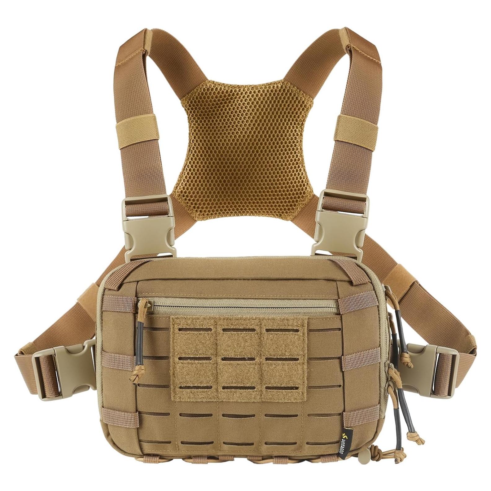 Bolsa Táctica EDC Utility Molle 2L Marrón con Compartimento CCW