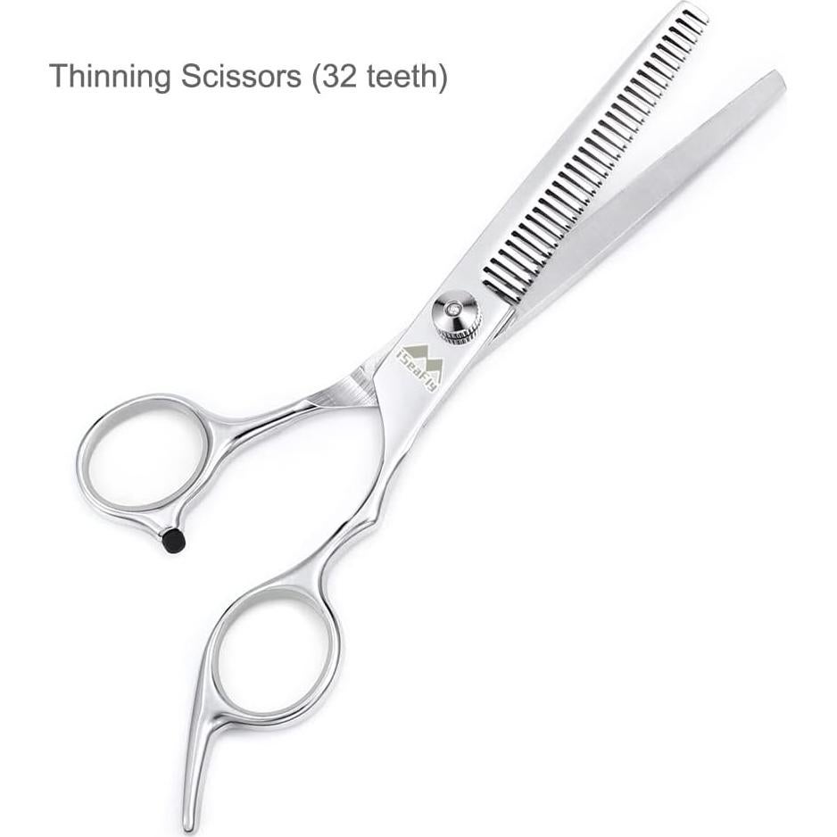 Kit de Tijeras para Acicalar Perros iSeaFly 6 en 1 Acero Inoxidable