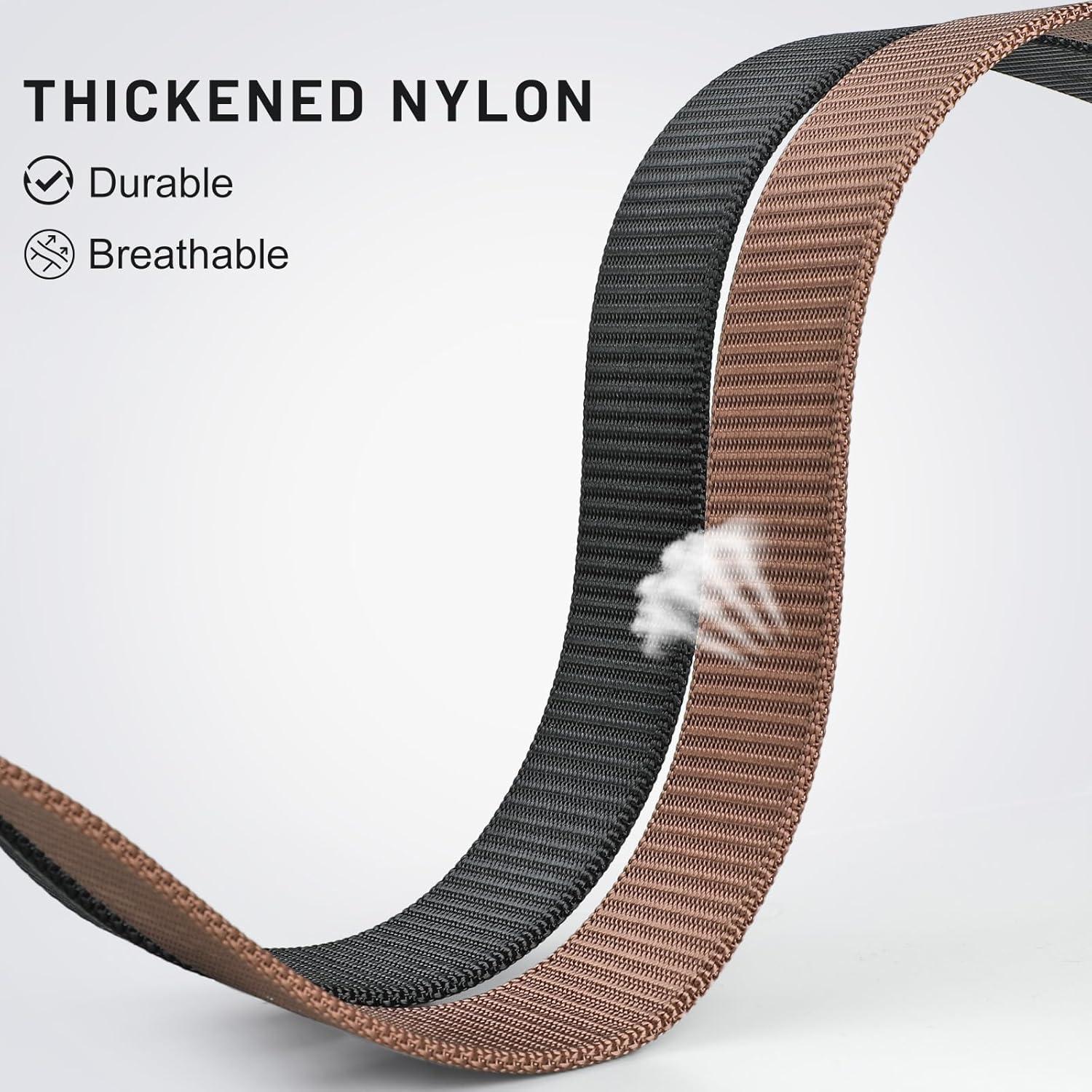 Cinturones de Nylon SANSTHS 2 Piezas para Hombres Ajustables