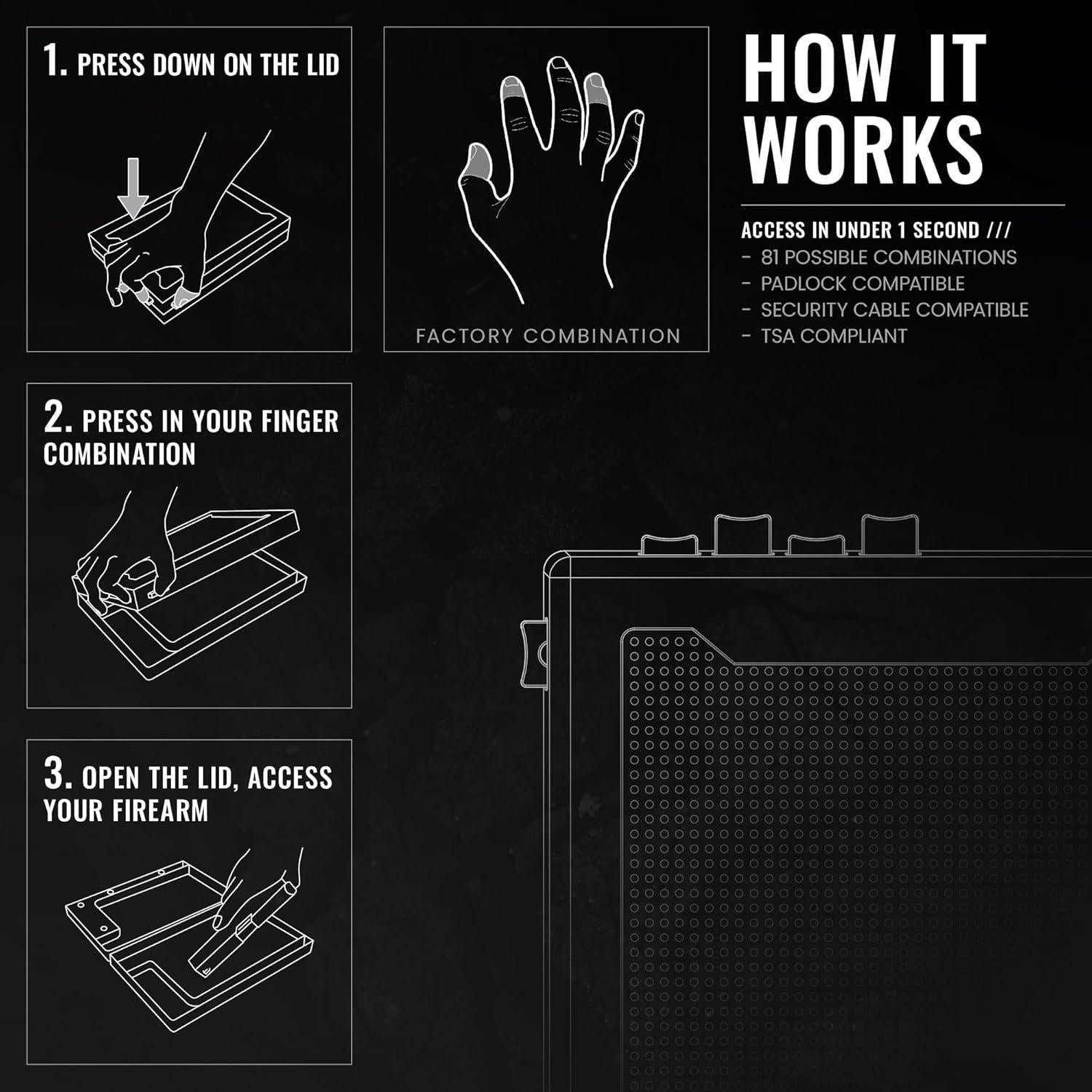 Caja Fuerte Portátil StopBox Pro - Acceso Rápido a Pistolas