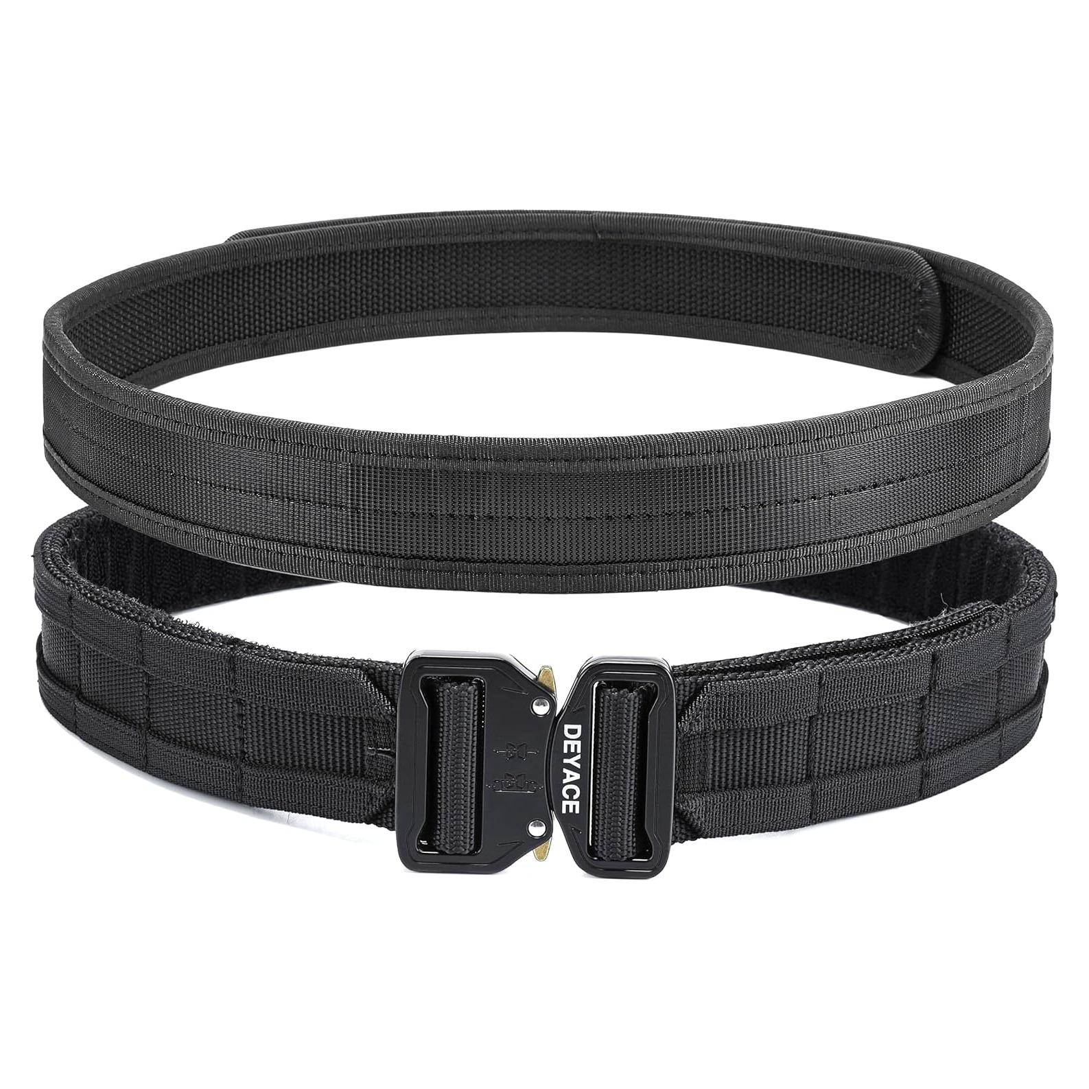 Cinturón Táctico DEYACE MOLLE 1.75'' y 1.5'' Negro