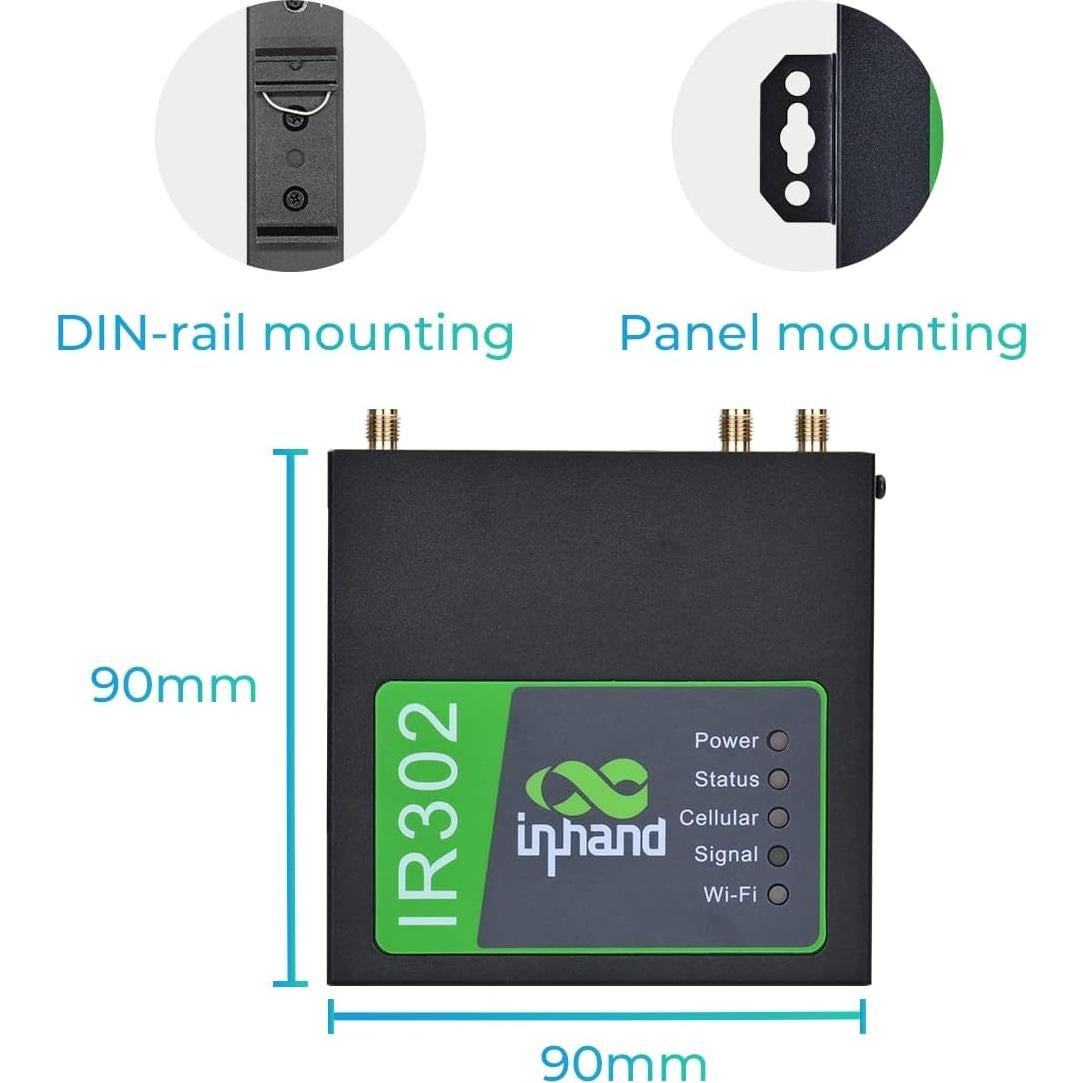 Enrutador Industrial InHand IR302 4G LTE Wi-Fi Dual SIM