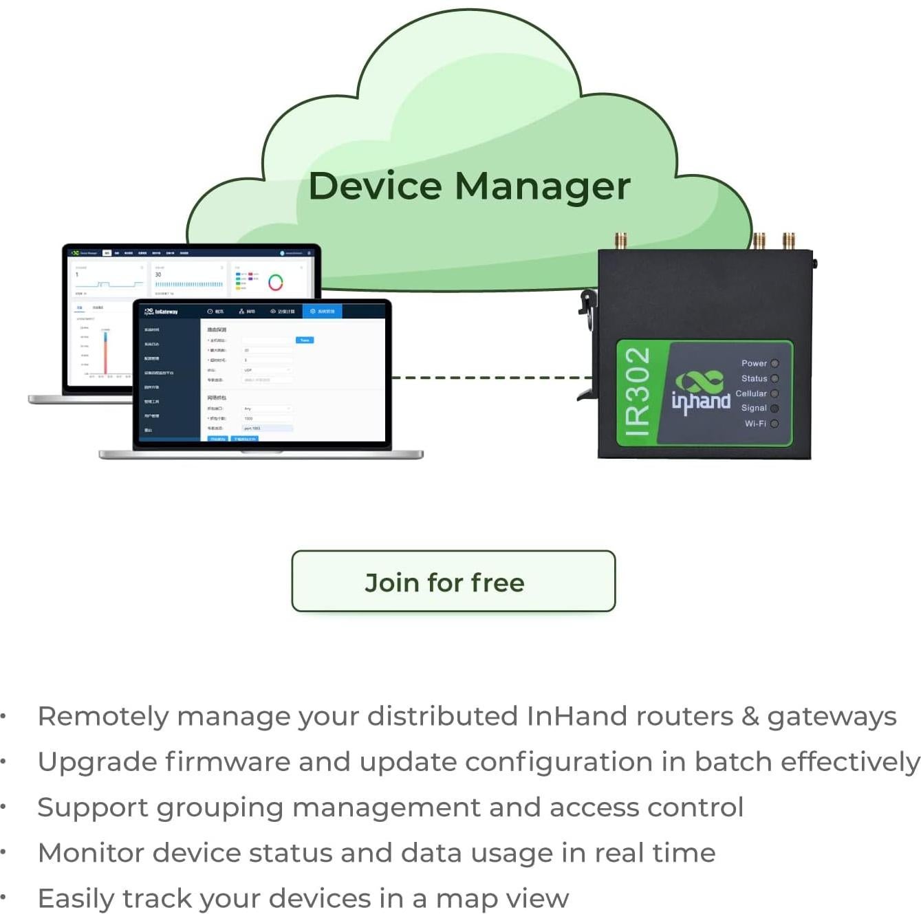 Enrutador Industrial InHand IR302 4G LTE Wi-Fi Dual SIM