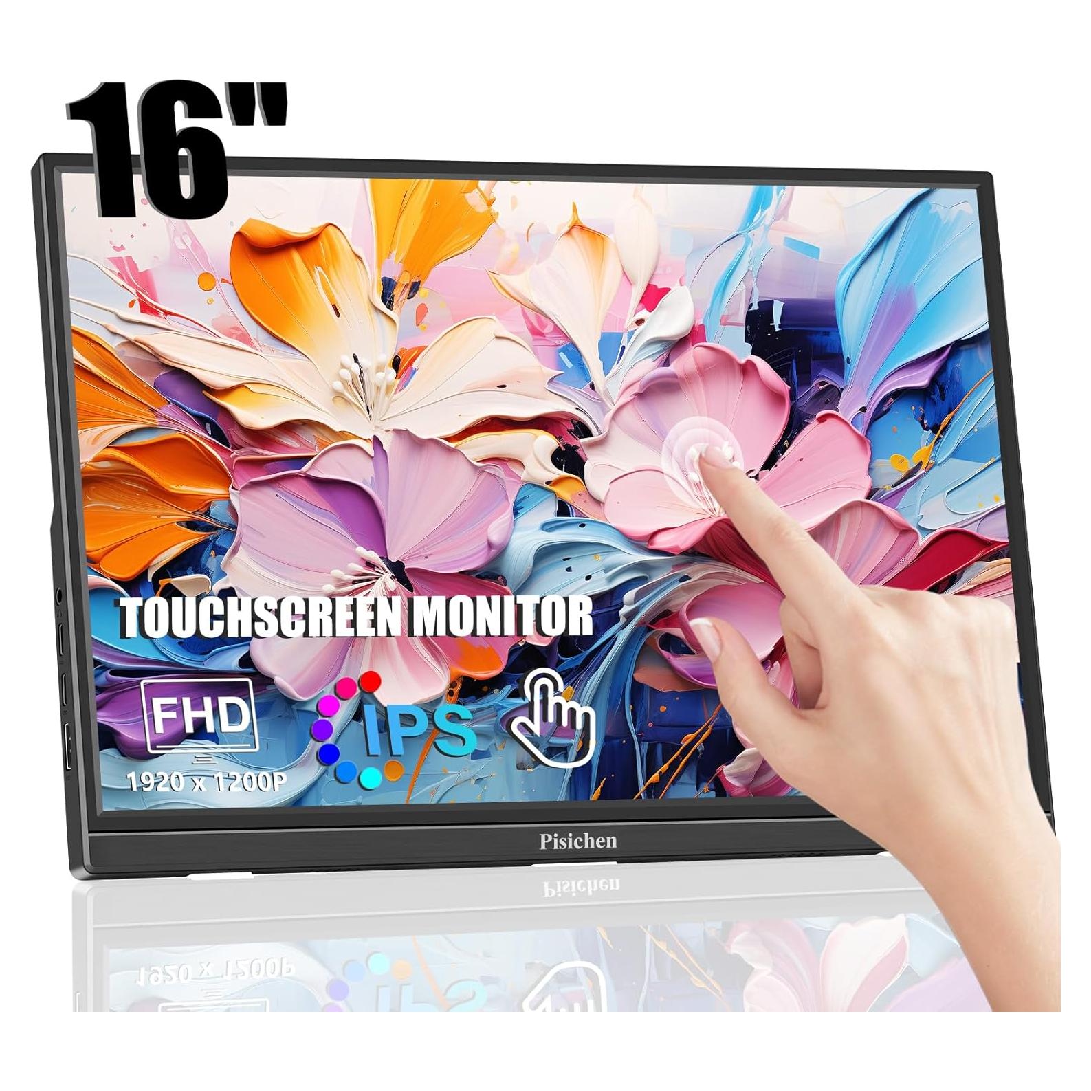 Monitor Portátil 16" FHD Táctil IPS USB-C HDMI Konowa