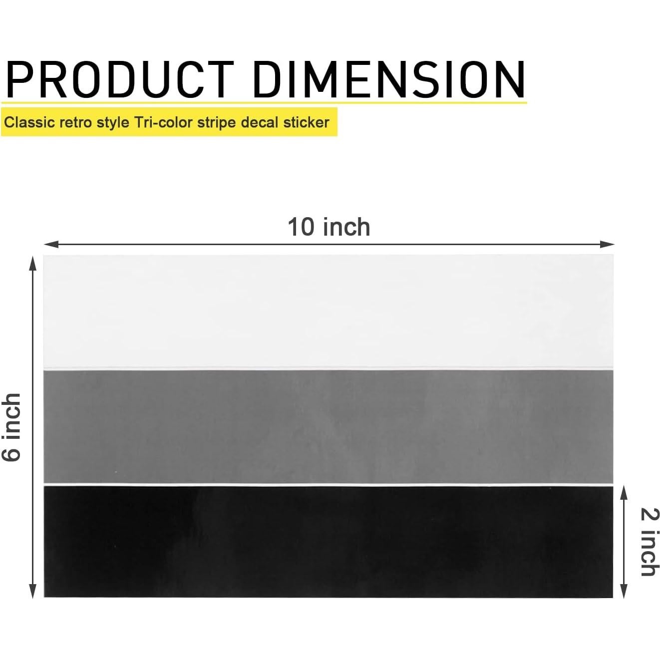 Calcomanías Retro Tricolor MOCHENT para Toyota Tacoma 2 Pcs