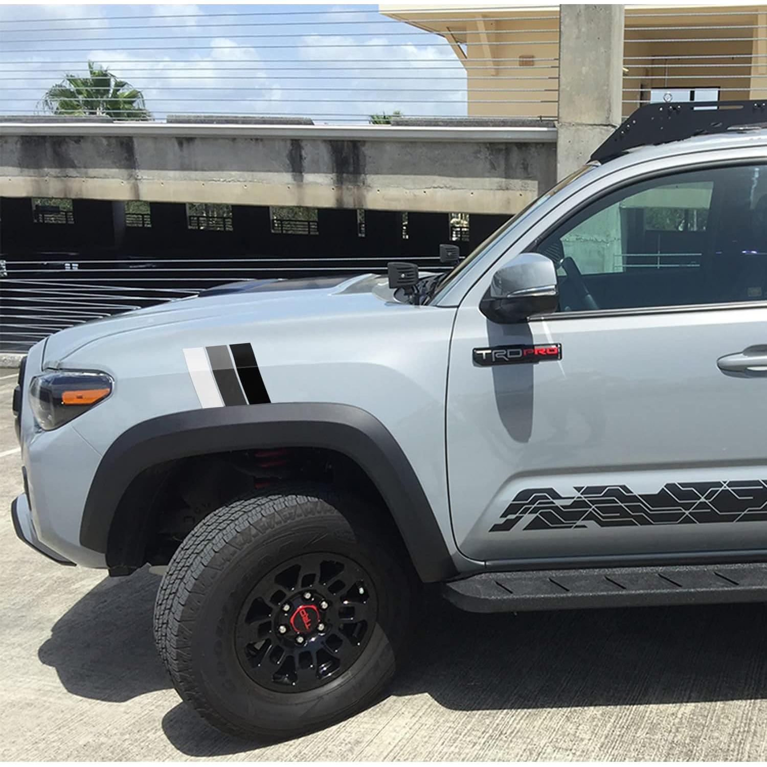 Calcomanías Retro Tricolor MOCHENT para Toyota Tacoma 2 Pcs