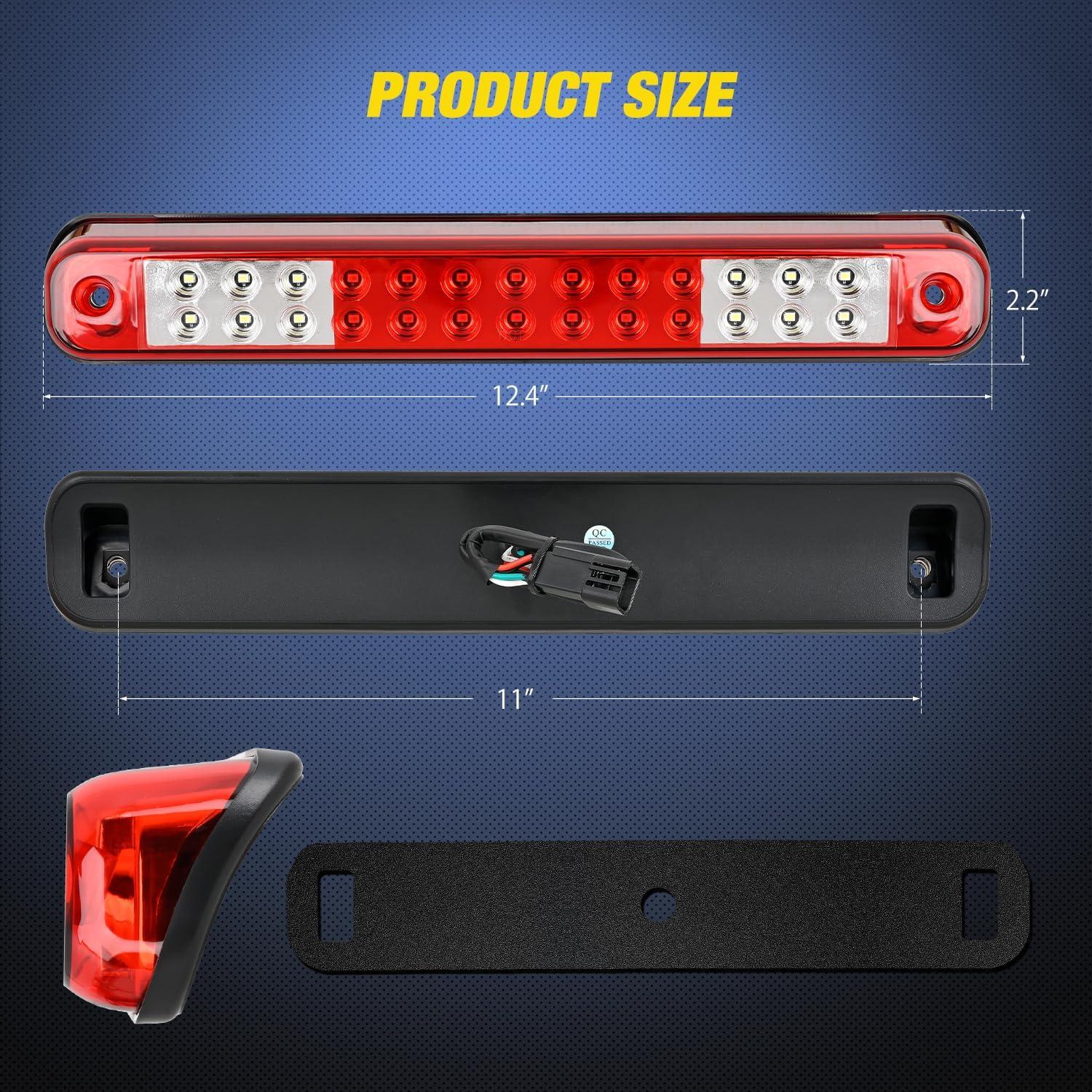 Luz de Freno LED Nilight Rojo para Chevy GMC C/K 1988-2000