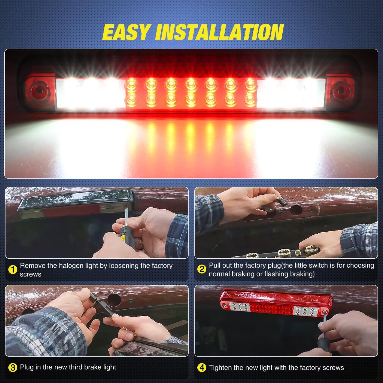 Luz de Freno LED Nilight Rojo para Chevy GMC C/K 1988-2000