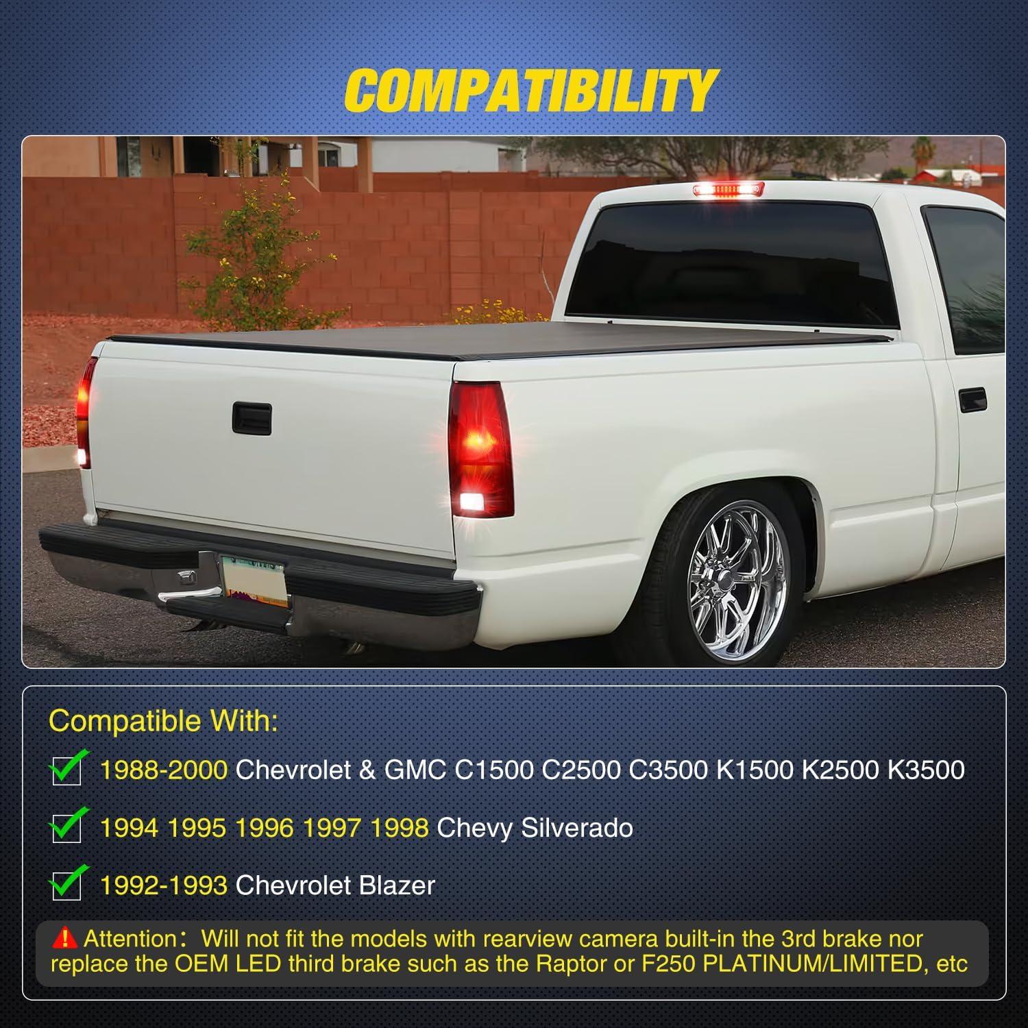 Luz de Freno LED Nilight Rojo para Chevy GMC C/K 1988-2000