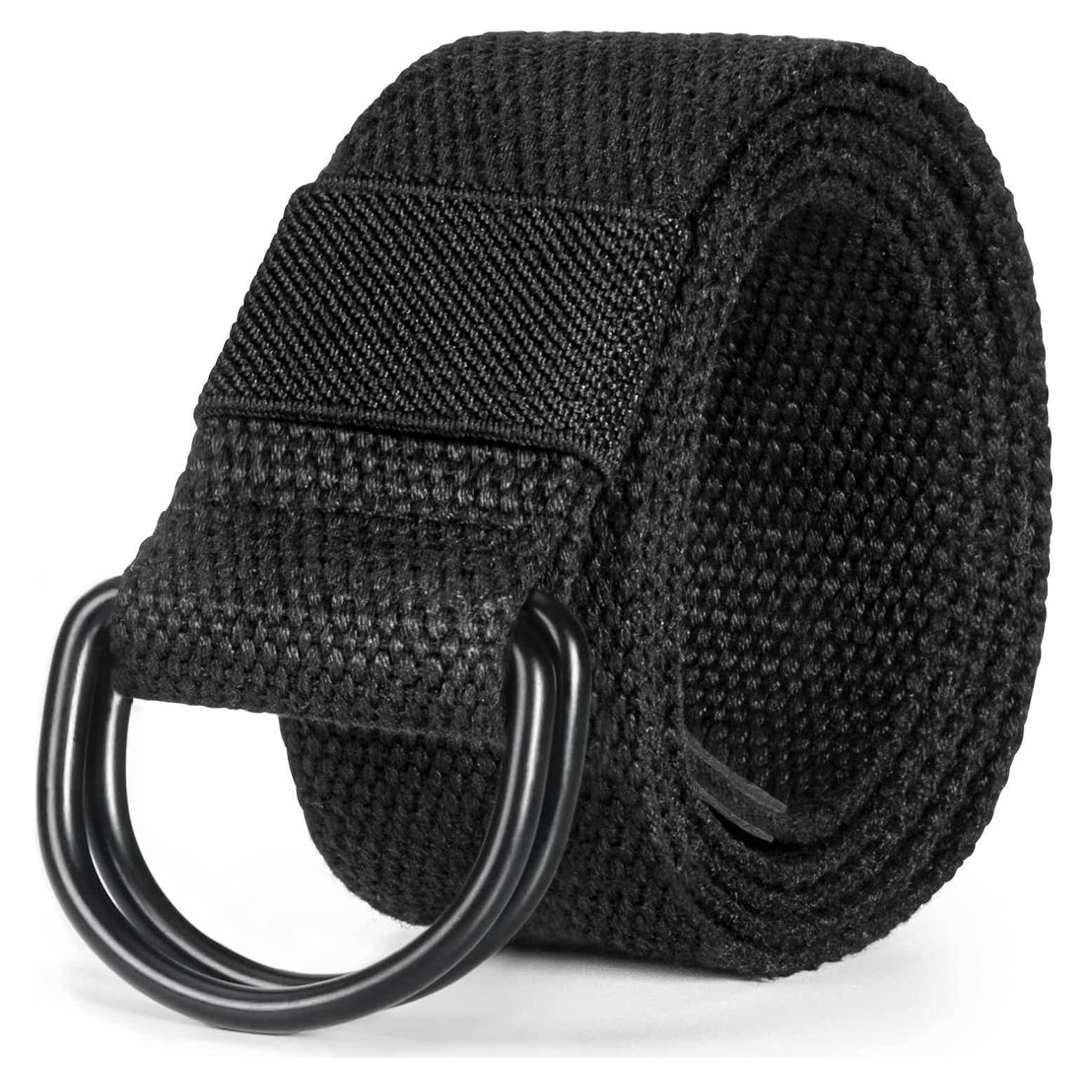 Cinturón de Lona Maikun Ajustable con Hebilla D Negra 3,81 cm