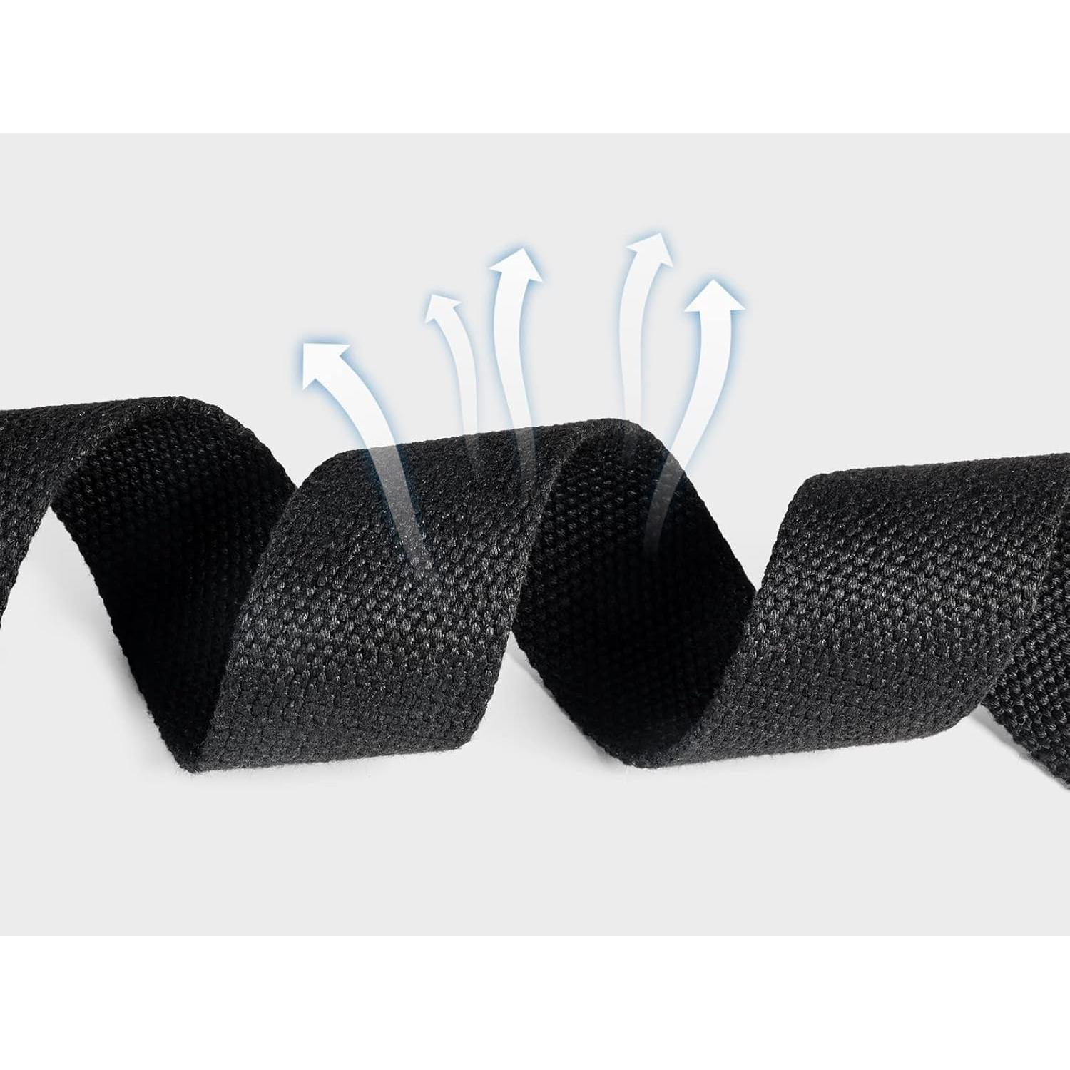 Cinturón de Lona Maikun Ajustable con Hebilla D Negra 3,81 cm